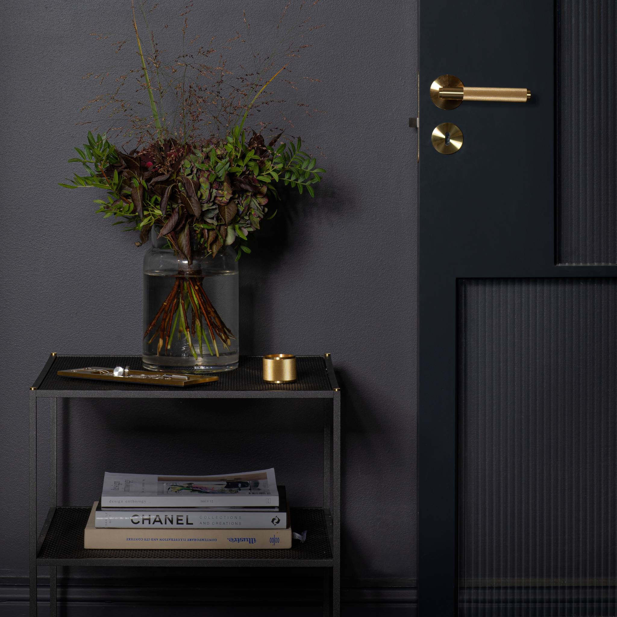 DOOR HANDLE SET / CROSS / SPRUNG