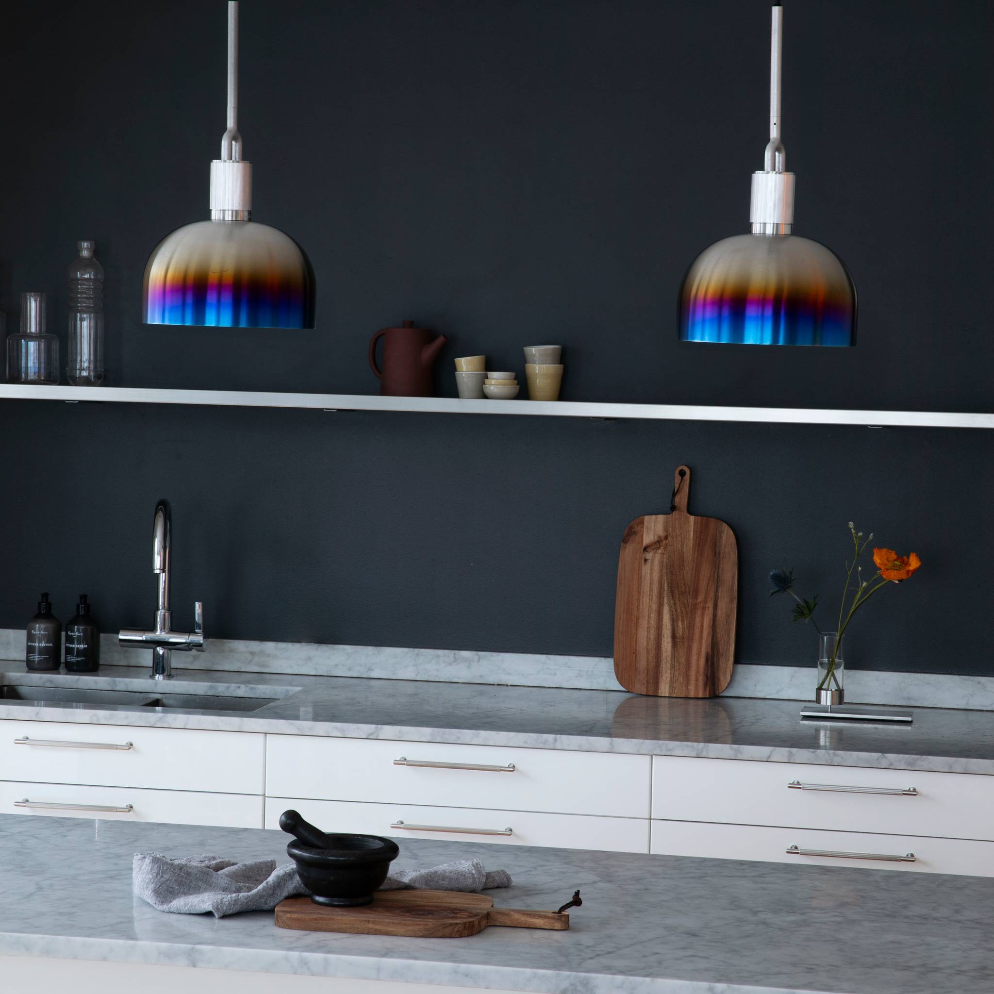 FORKED PENDANT / LINEAR / SHADE / LARGE