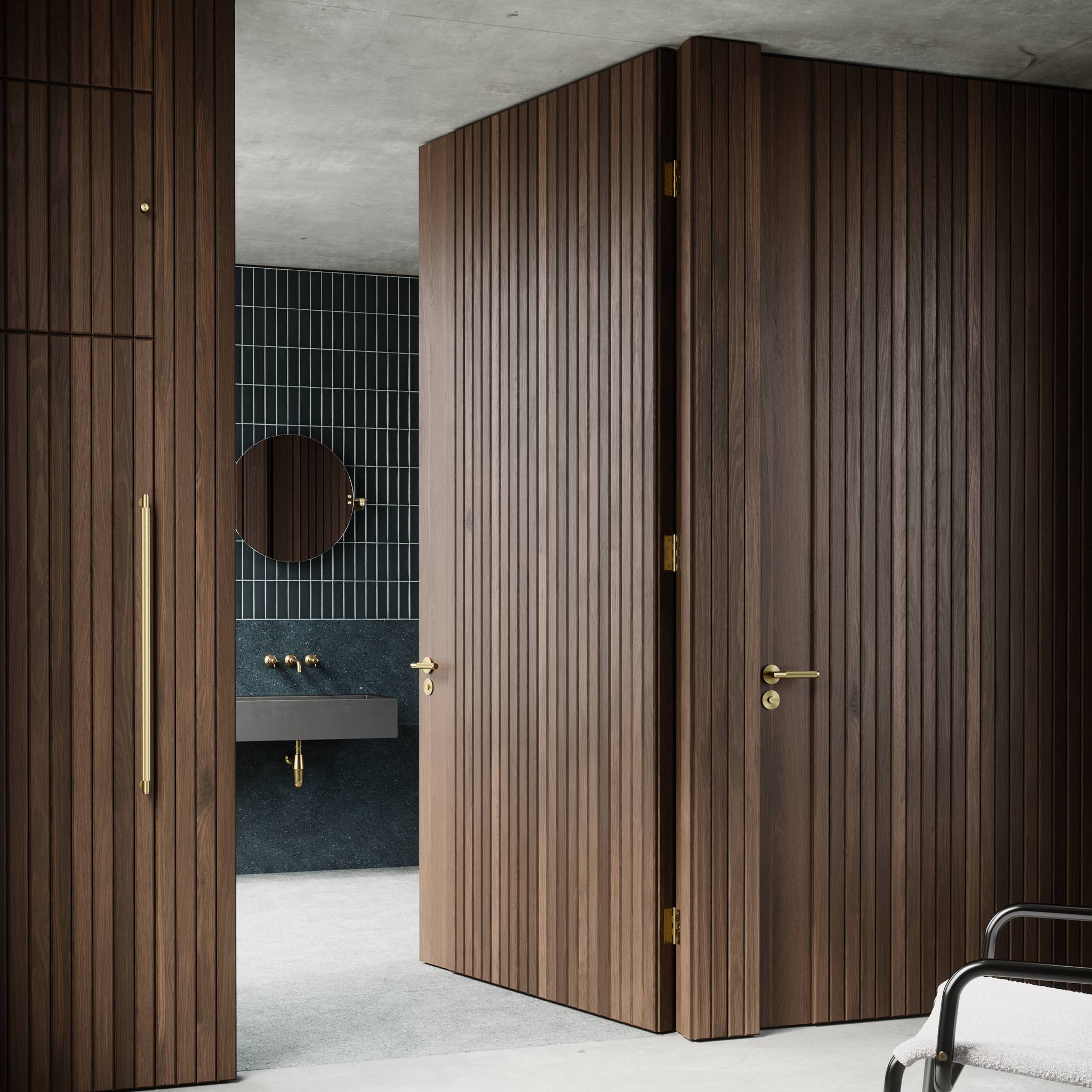 DOOR HANDLE SET / CROSS / SPRUNG