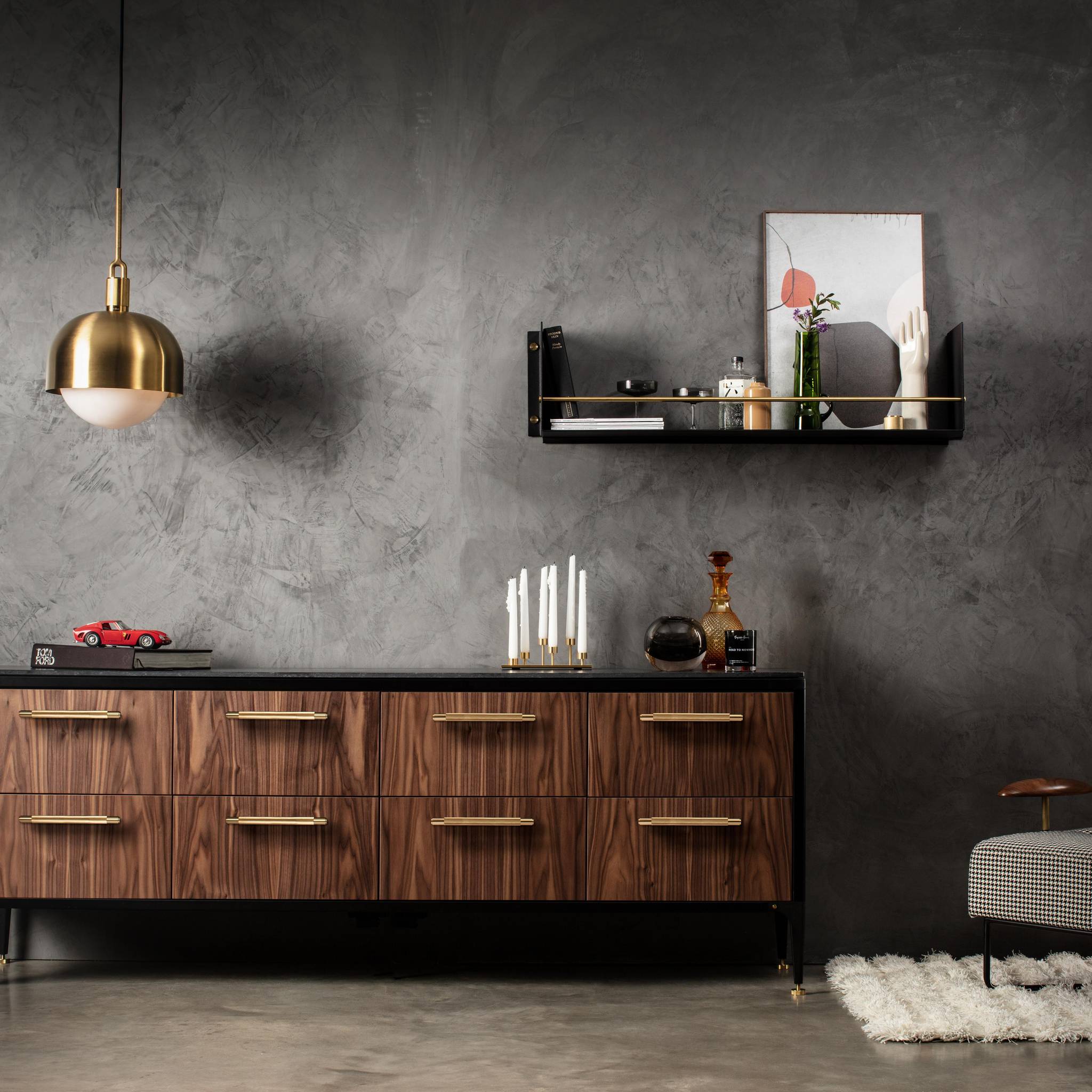 KITCHEN SHELF / GIRDER / BLACK