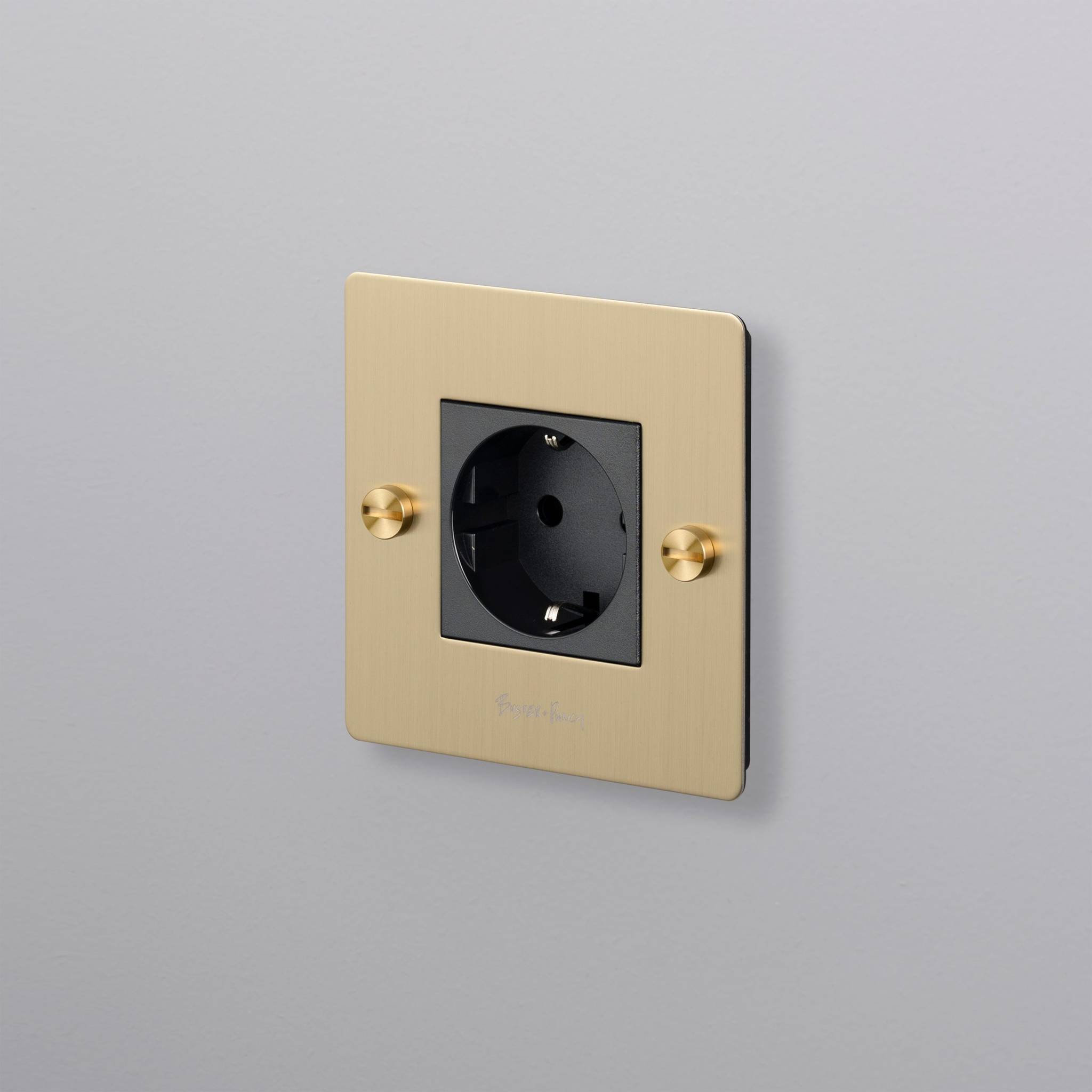 1G SOCKET / SCHUKO TYPE F / CROSS / WITH LOGO