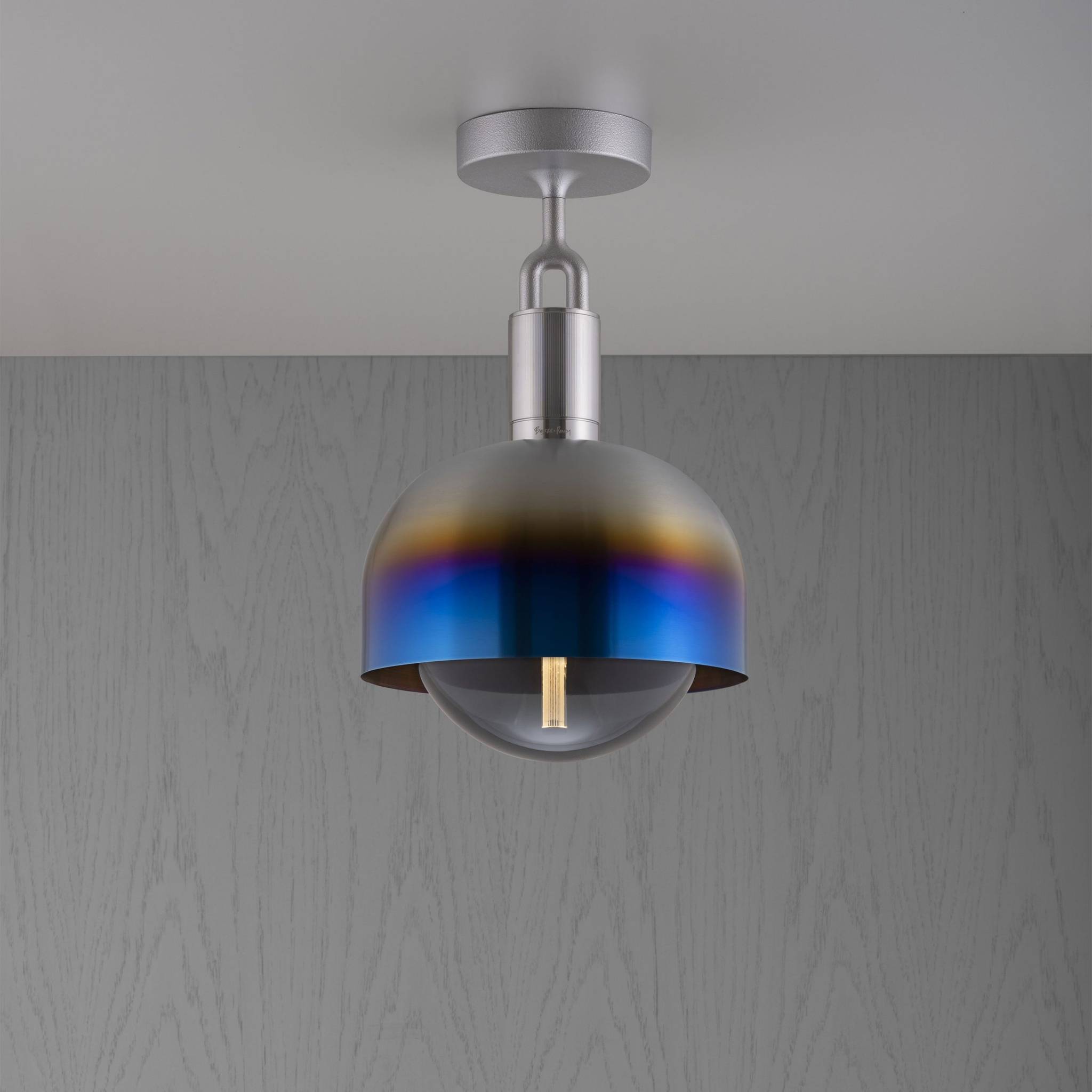 FORKED CEILING / LINEAR / SHADE / GLOBE / SMOKED / MEDIUM