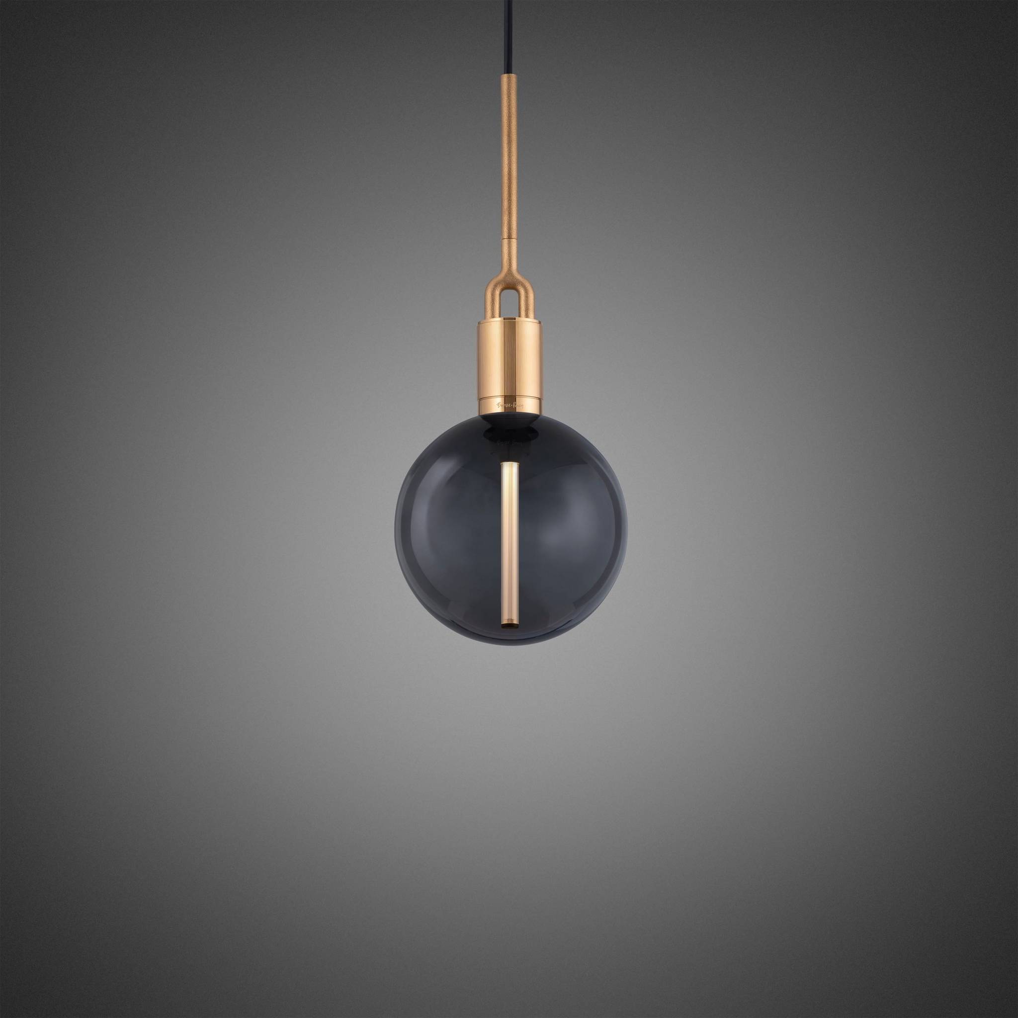 FORKED PENDANT / LINEAR / GLOBE / SMOKED / MEDIUM