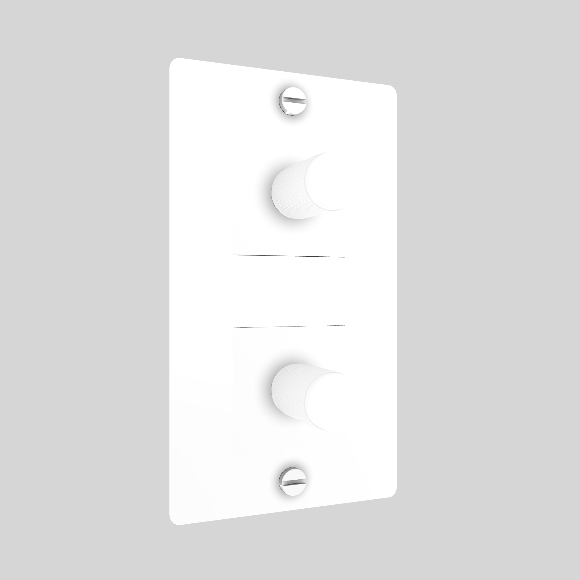 2G DIMMER / VERTICAL / 250W / WITHOUT LOGO / WHITE / WHITE
