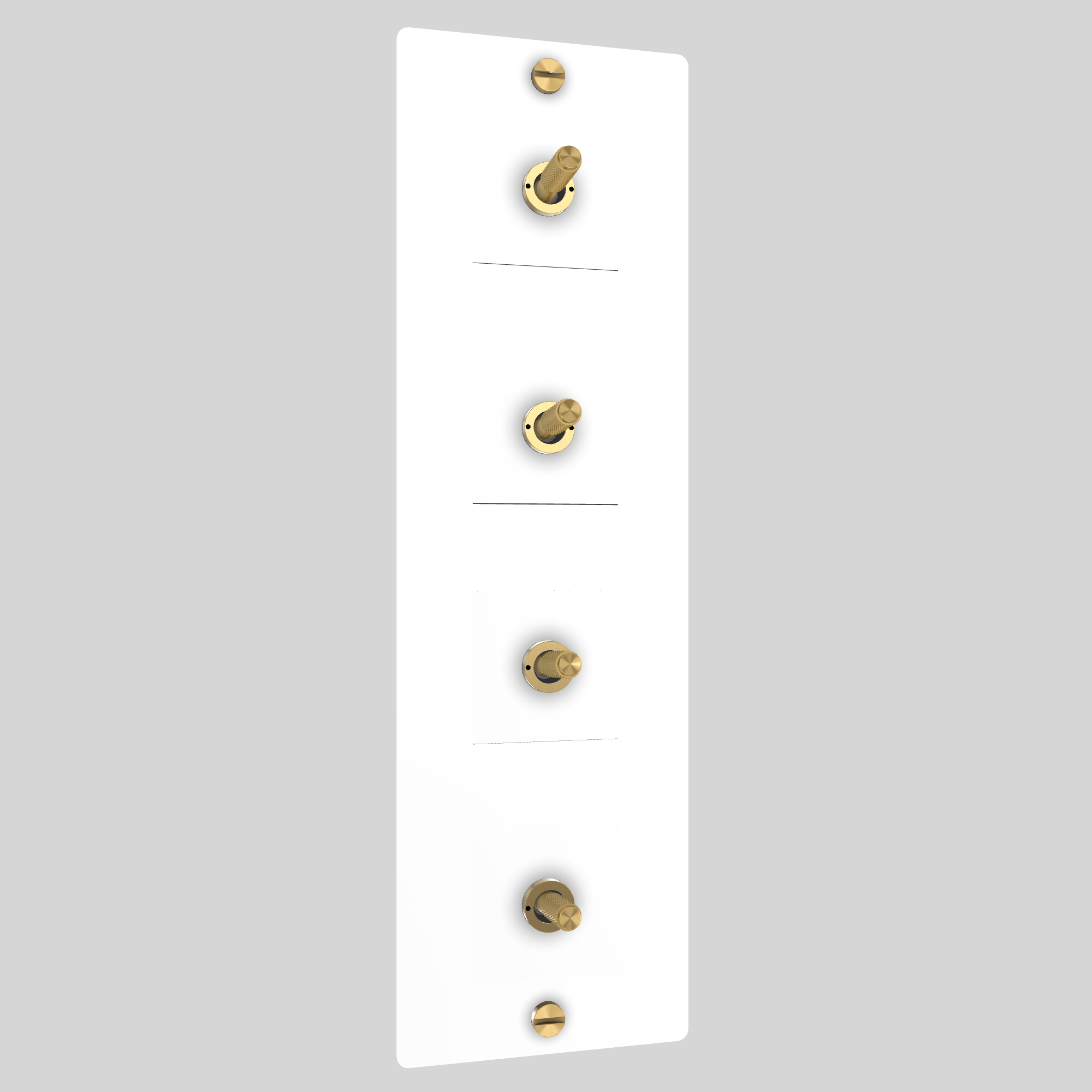 4G TOGGLE / VERTICAL / WITHOUT LOGO / WHITE / BRASS