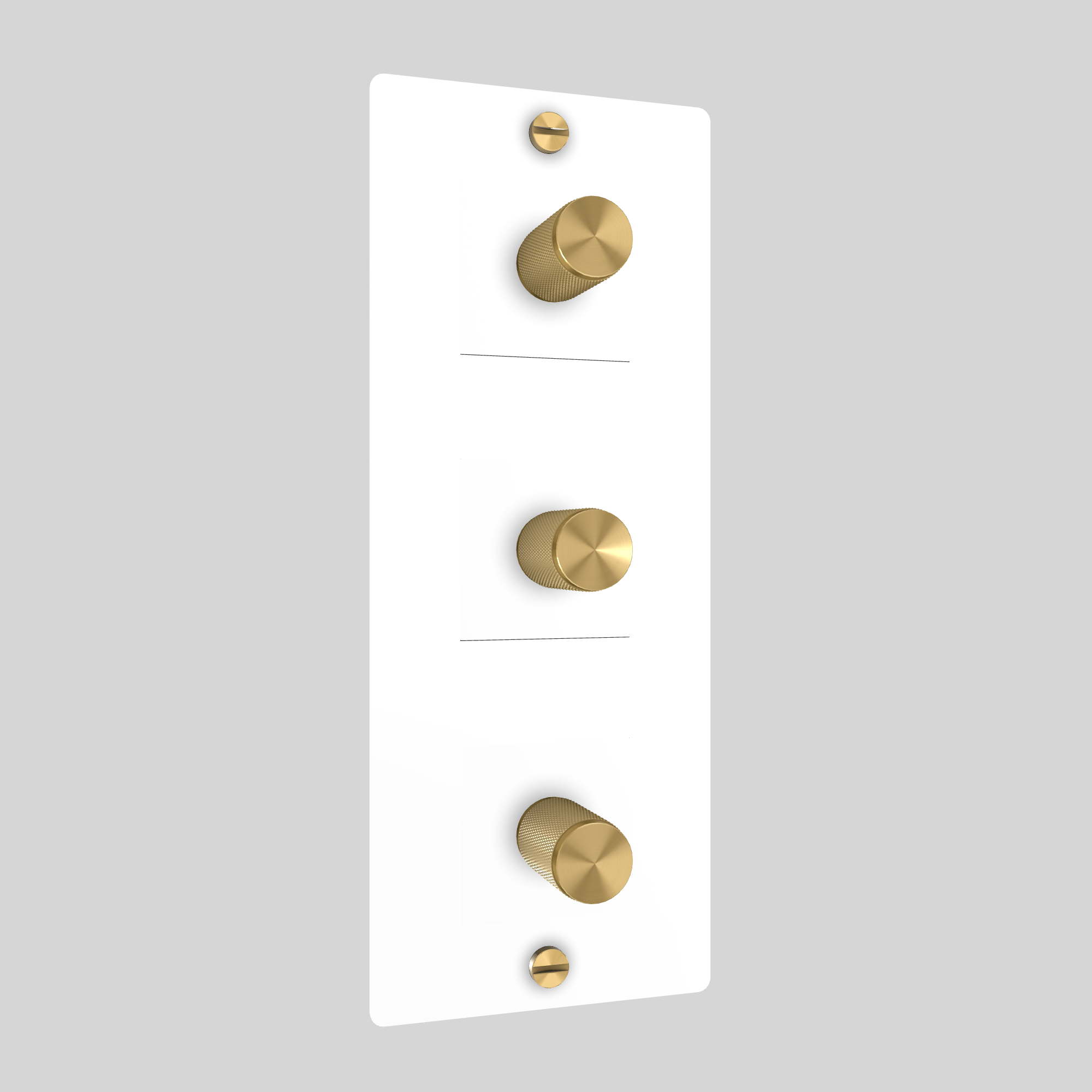 3G DIMMER / VERTICAL / 250W / WITHOUT LOGO / WHITE / BRASS