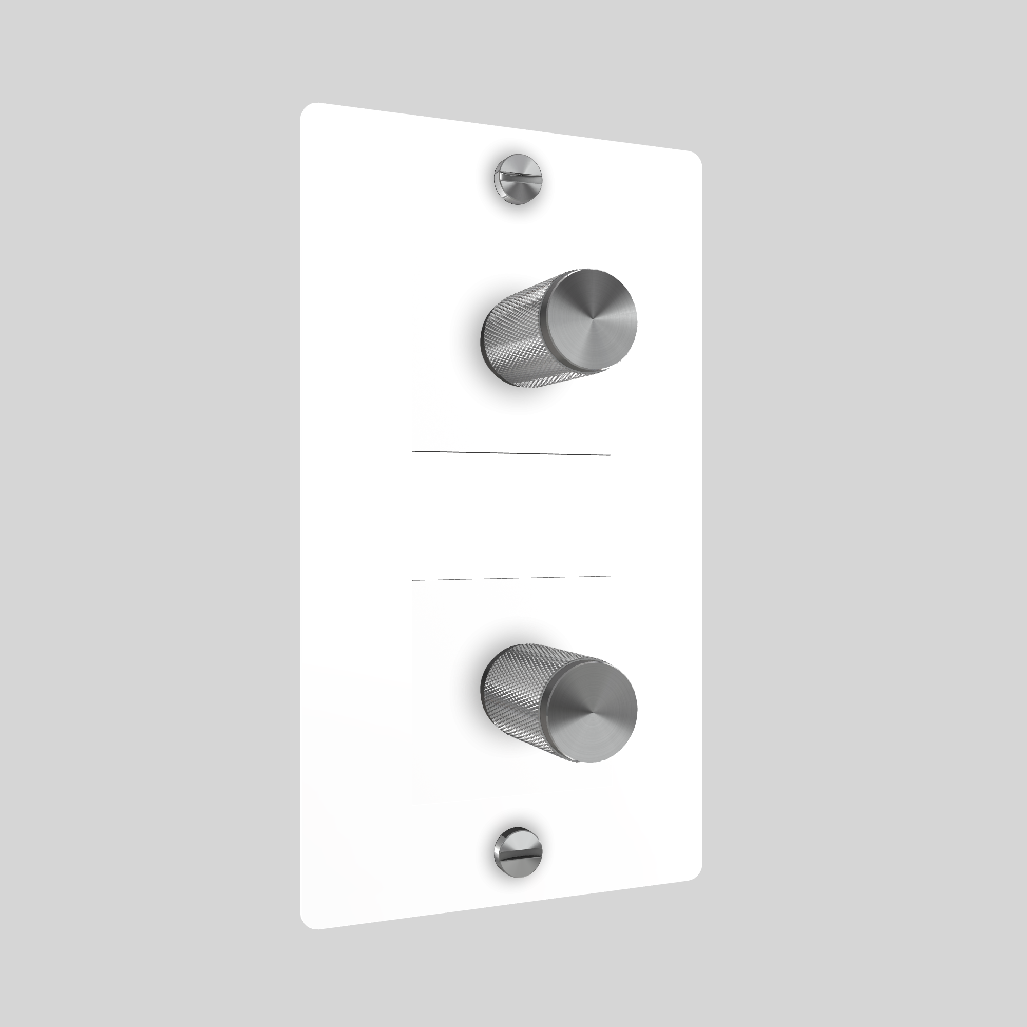 2G DIMMER / VERTICAL / 250W / WITHOUT LOGO / WHITE / STEEL