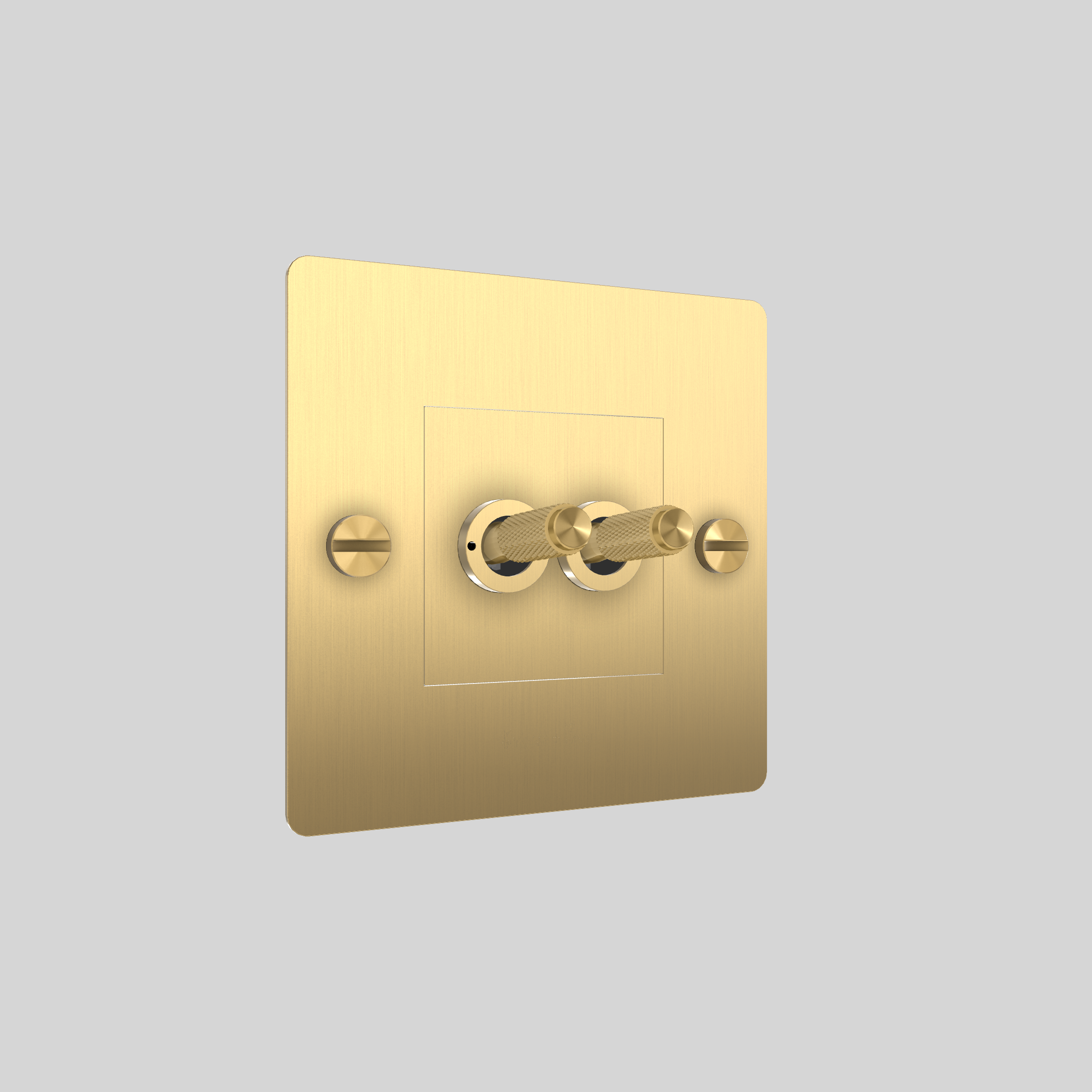1G DOUBLE TOGGLE / RETRACTIVE / WITHOUT LOGO / BRASS / BRASS
