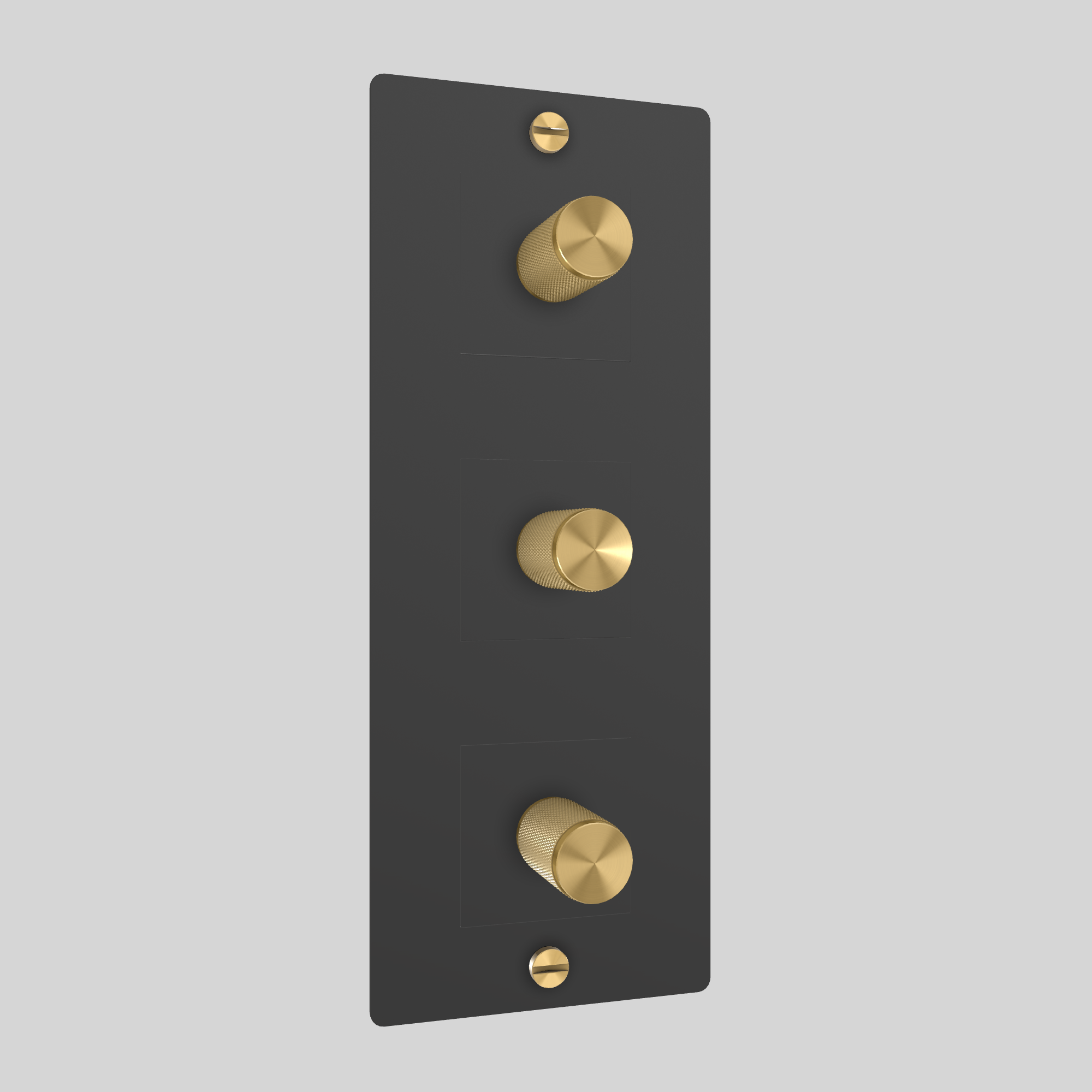 3G DIMMER / VERTICAL / 250W / WITHOUT LOGO / BLACK / BRASS