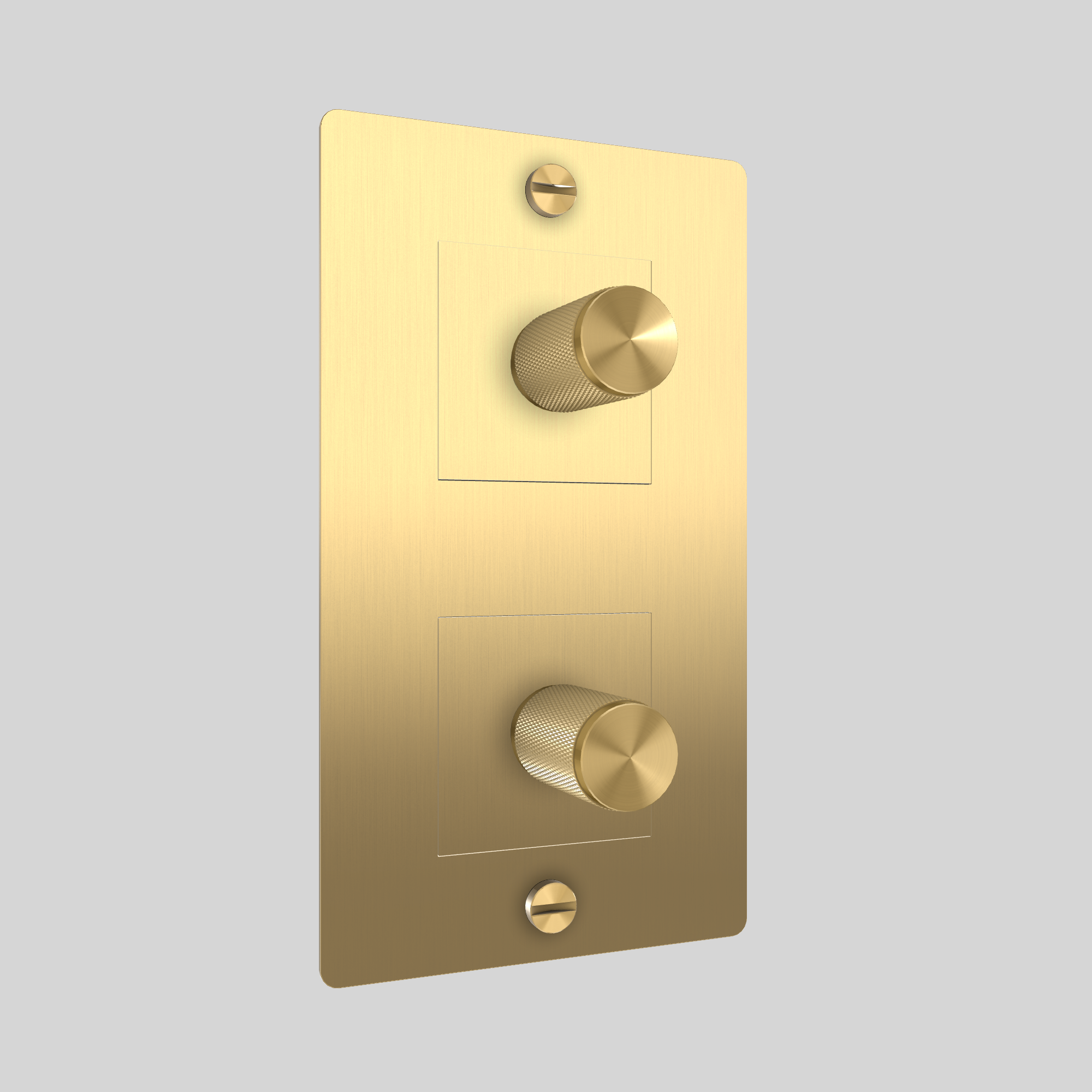 2G DIMMER / VERTICAL / 250W / WITHOUT LOGO / BRASS / BRASS