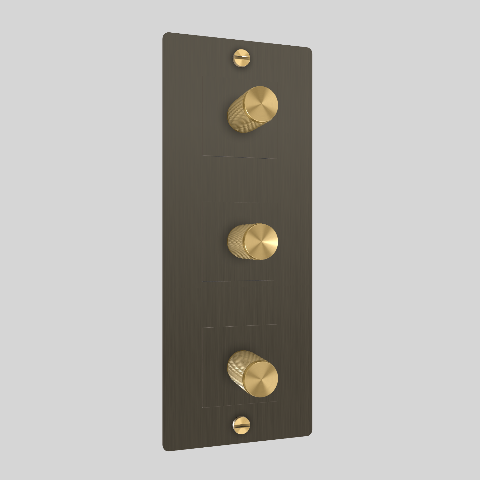 3G DIMMER / VERTICAL / 250W / WITHOUT LOGO / SMOKED BRONZE / BRASS