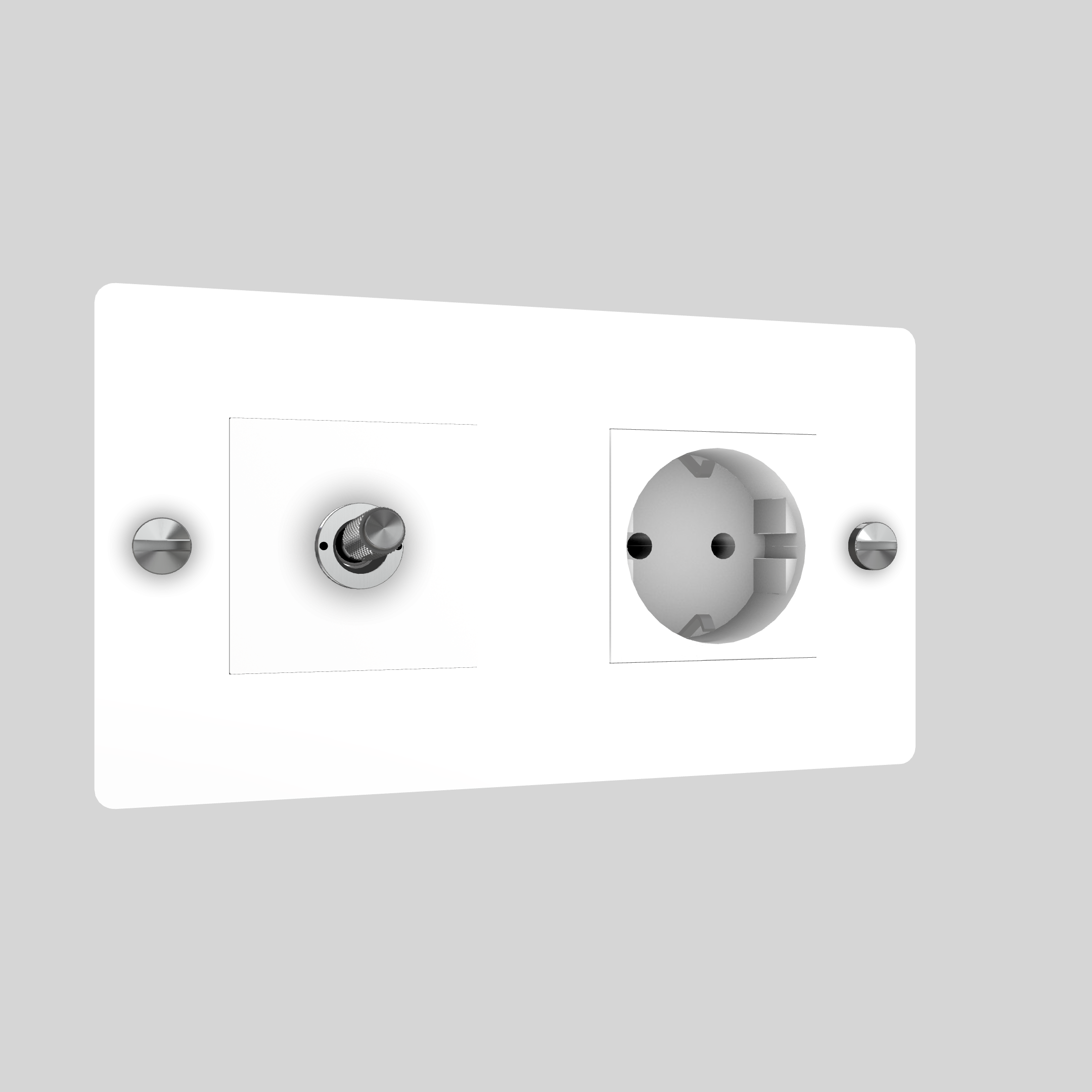 2G TOGGLE & SOCKET / CROSS / WITHOUT LOGO / WHITE / STEEL