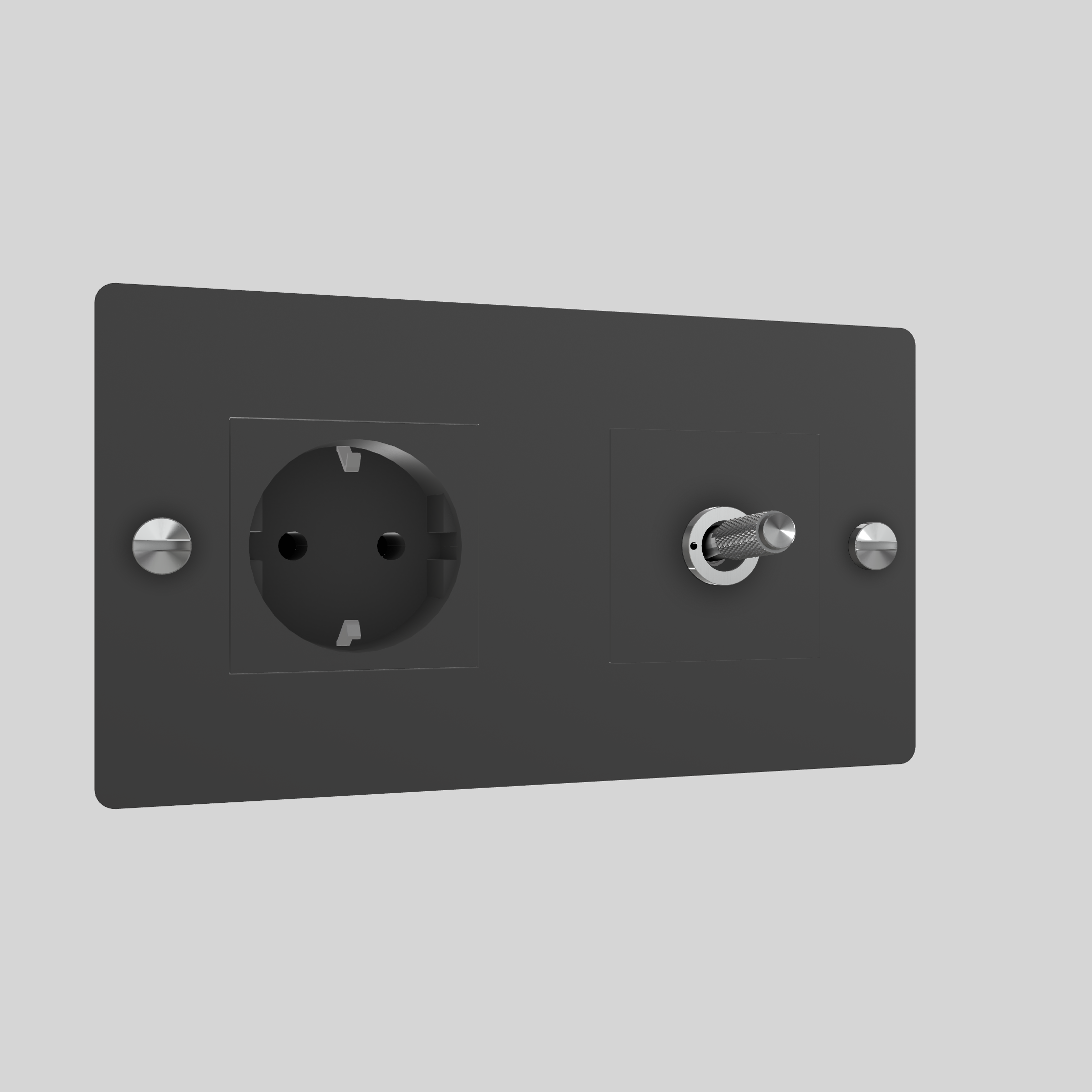 2G TOGGLE & SOCKET / CROSS / WITHOUT LOGO / BLACK / STEEL