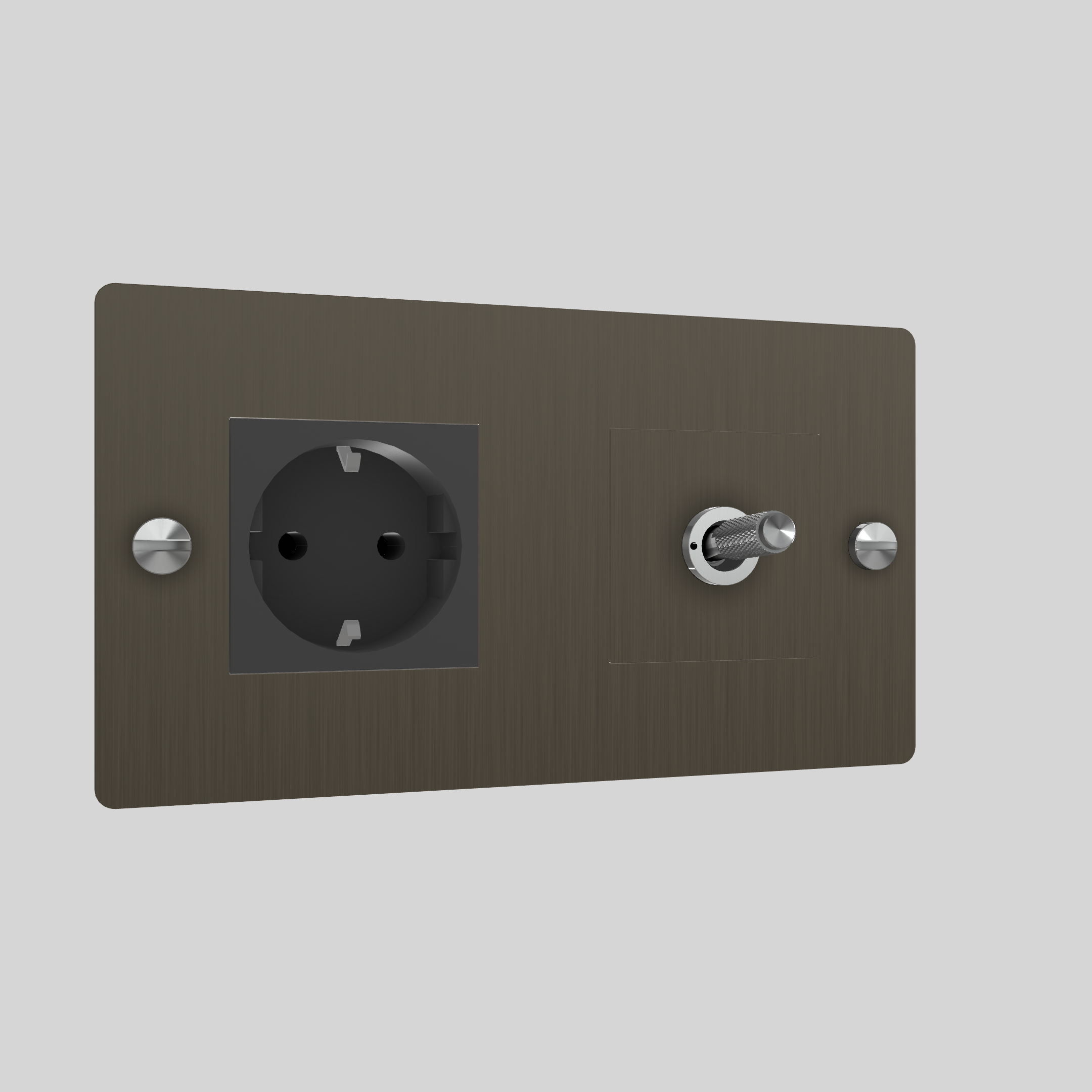 2G TOGGLE & SOCKET / CROSS / WITHOUT LOGO / SMOKED BRONZE / STEEL