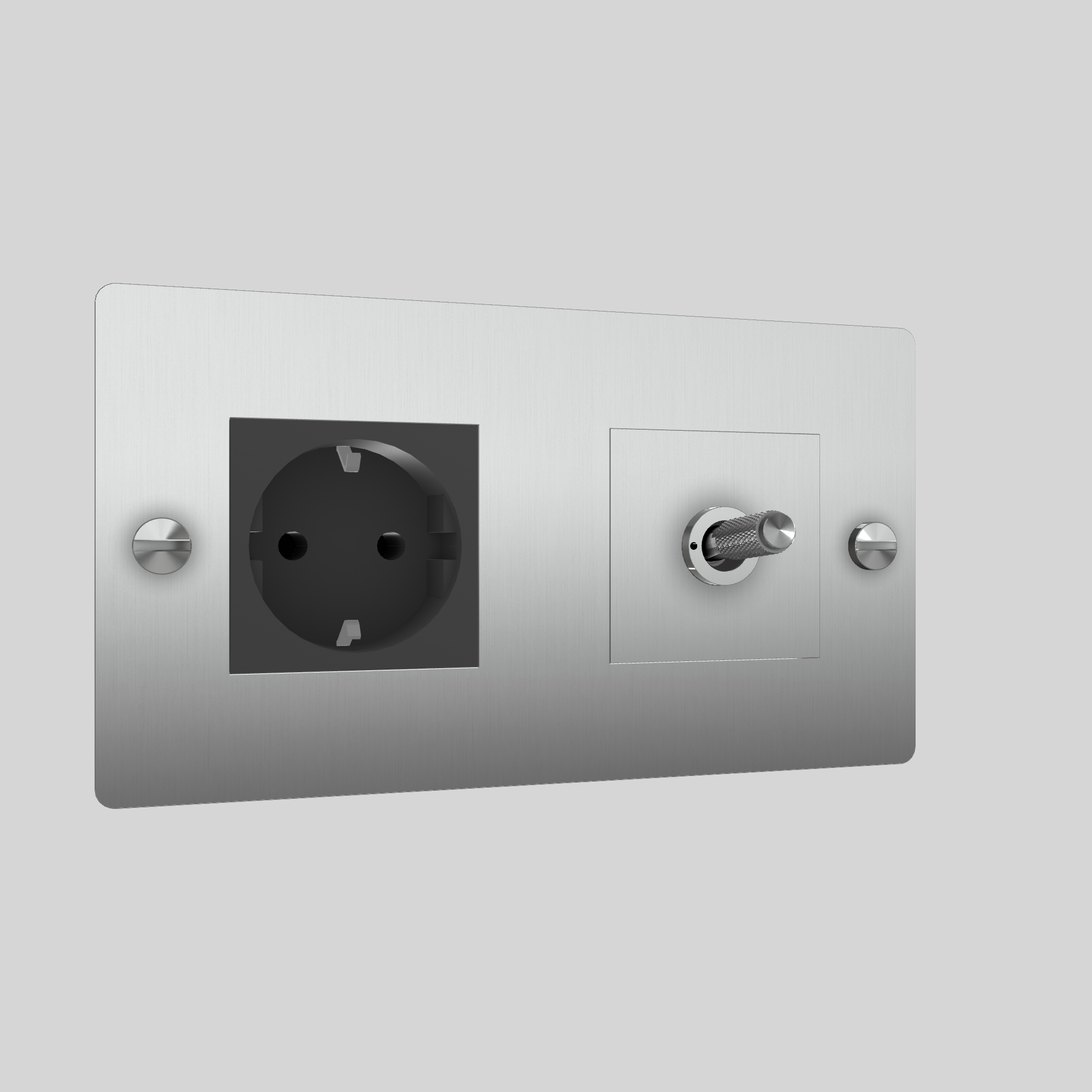 2G TOGGLE & SOCKET / CROSS / WITHOUT LOGO / STEEL / STEEL