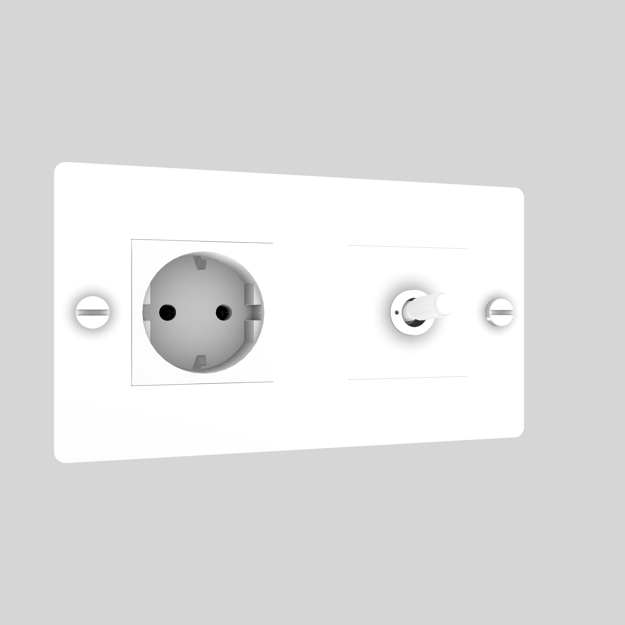 2G TOGGLE & SOCKET / CROSS / WITHOUT LOGO / WHITE / WHITE