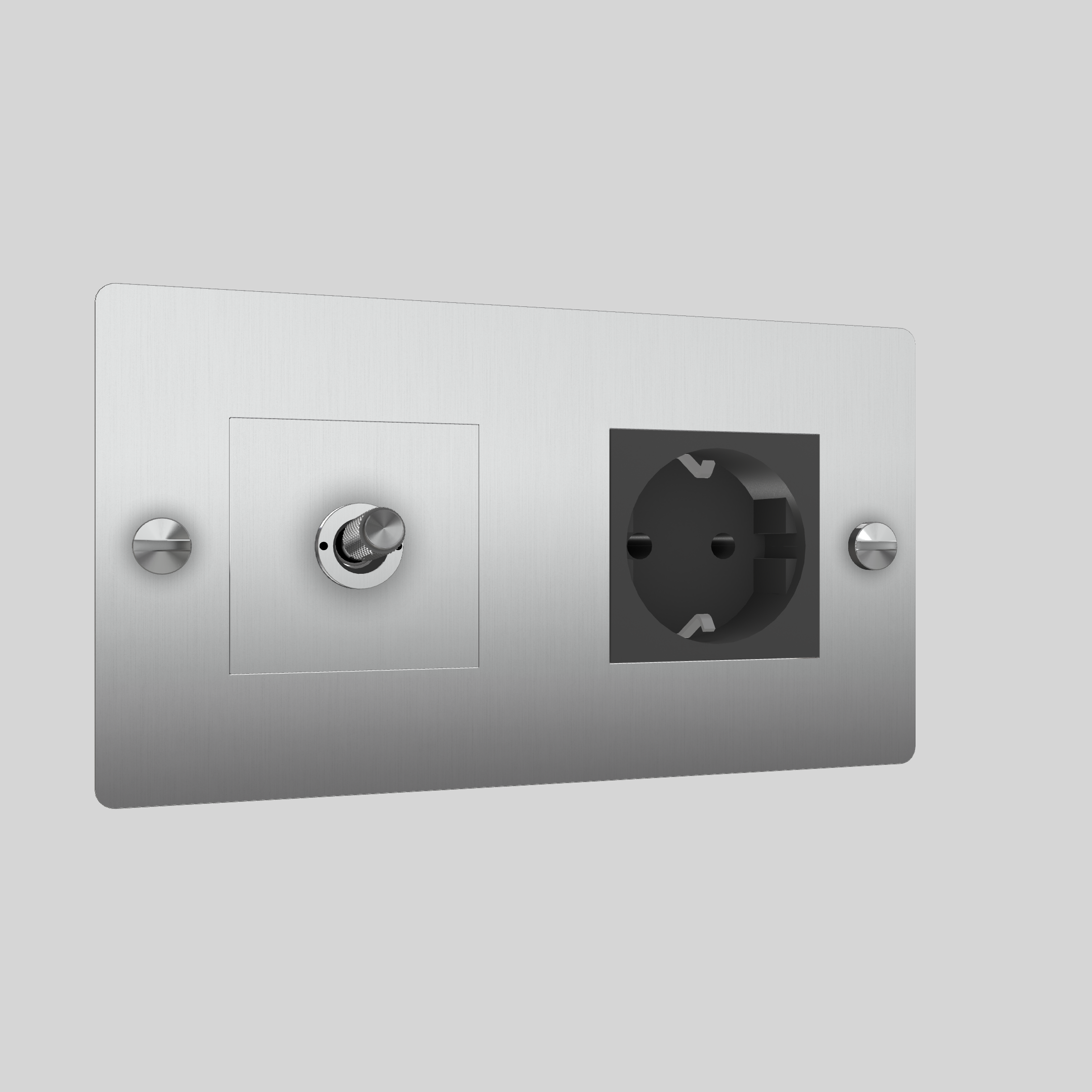 2G TOGGLE & SOCKET / CROSS / WITHOUT LOGO / STEEL / STEEL