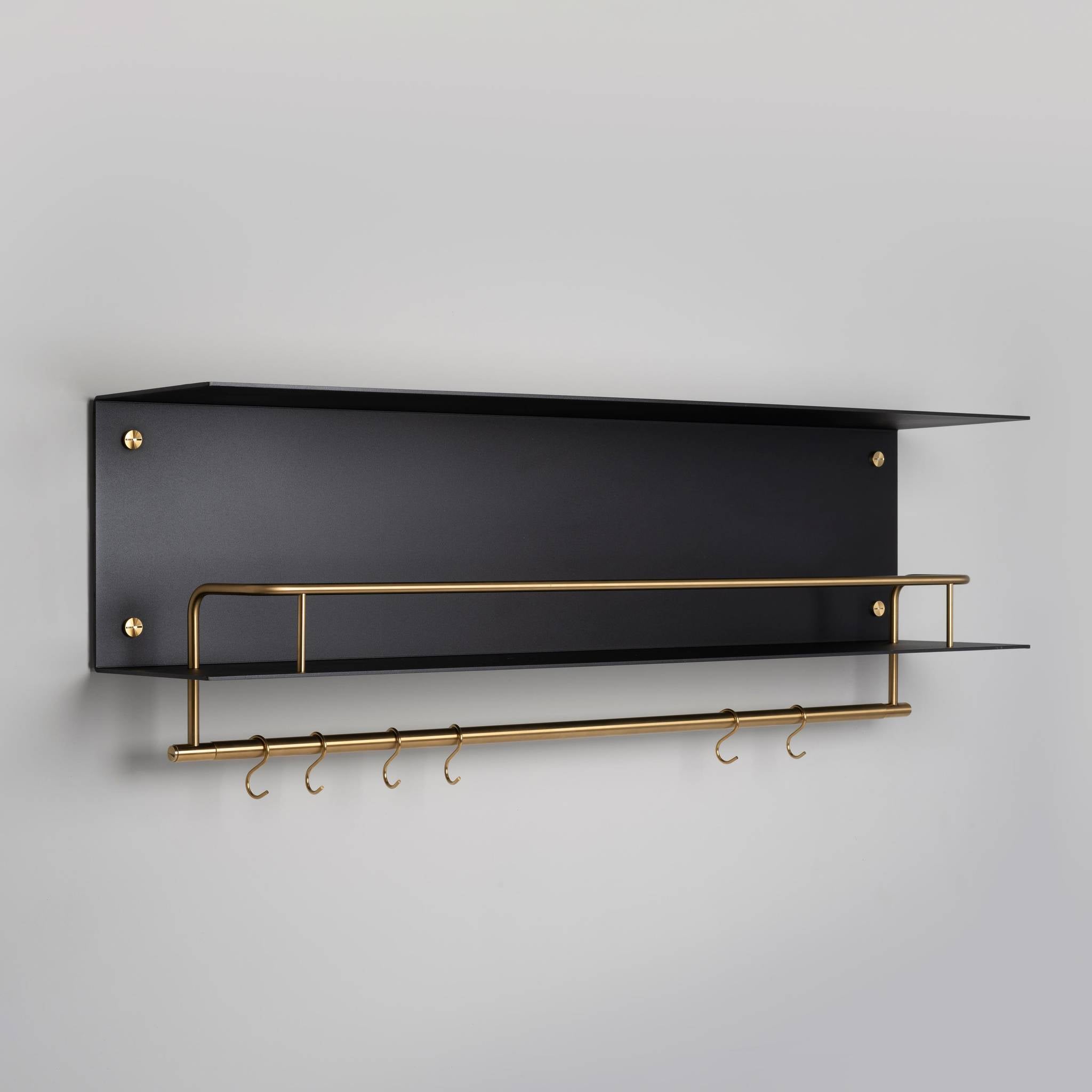 KITCHEN SHELF / HANGER / BLACK