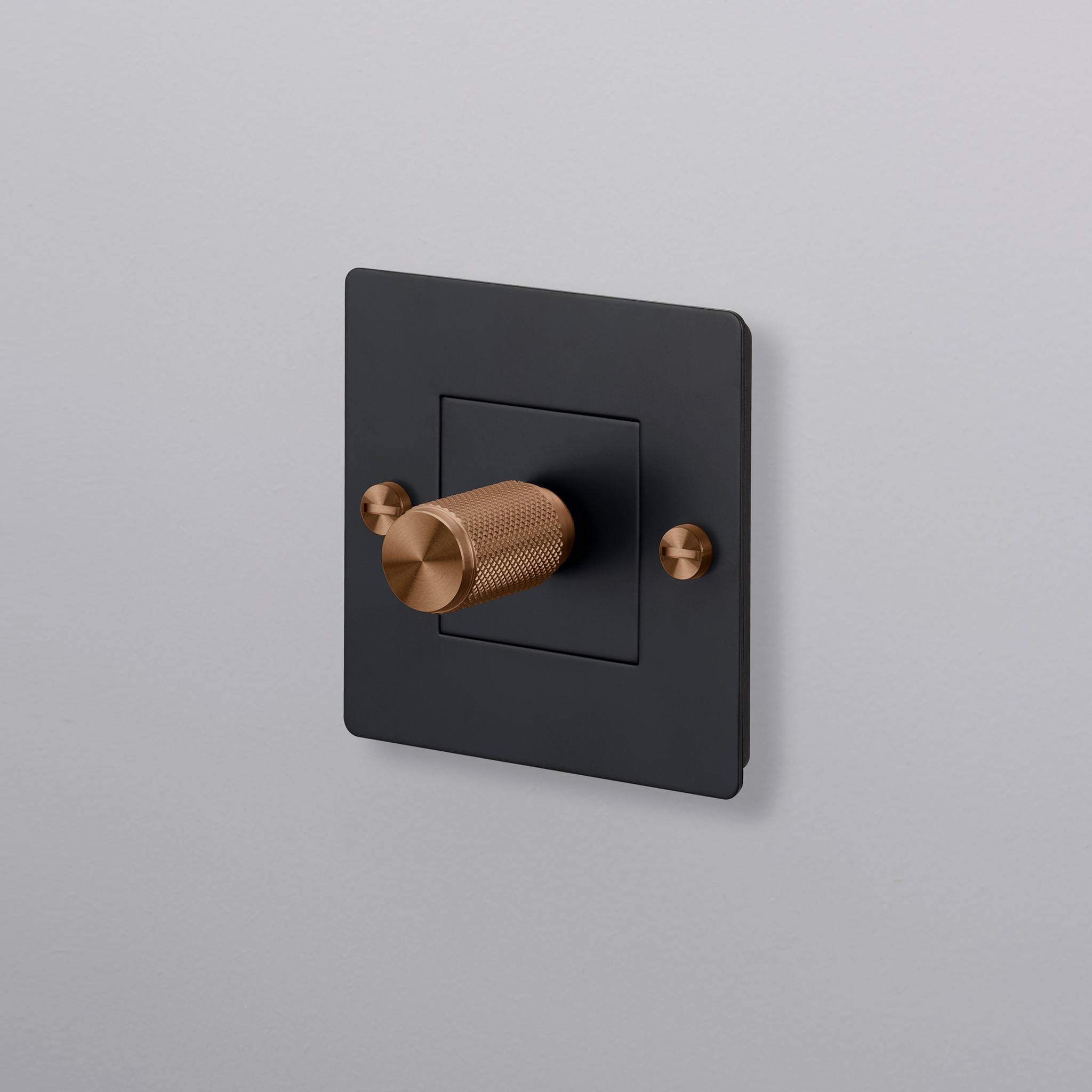 EU 1G DIMMER / 250W LED / RETRACTIVE COMPATIBLE SWITCH ONLY / WITHOUT LOGO / BLACK / WARM SUNSET