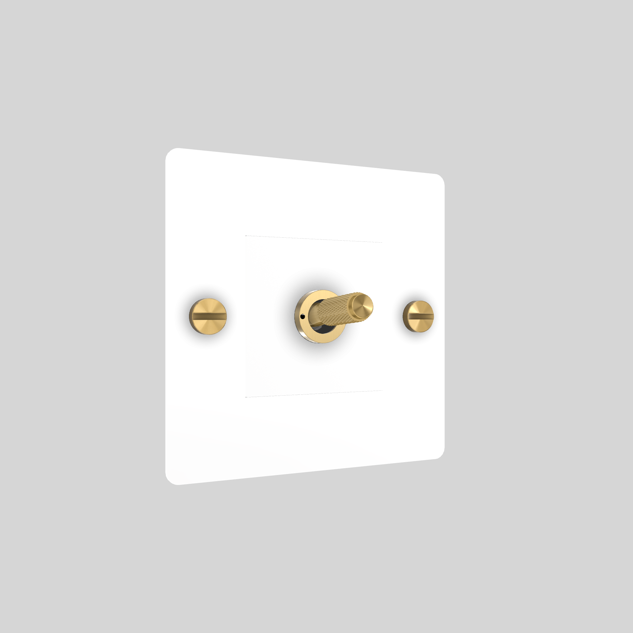 1G TOGGLE / RETRACTIVE / WITHOUT LOGO / WHITE / BRASS