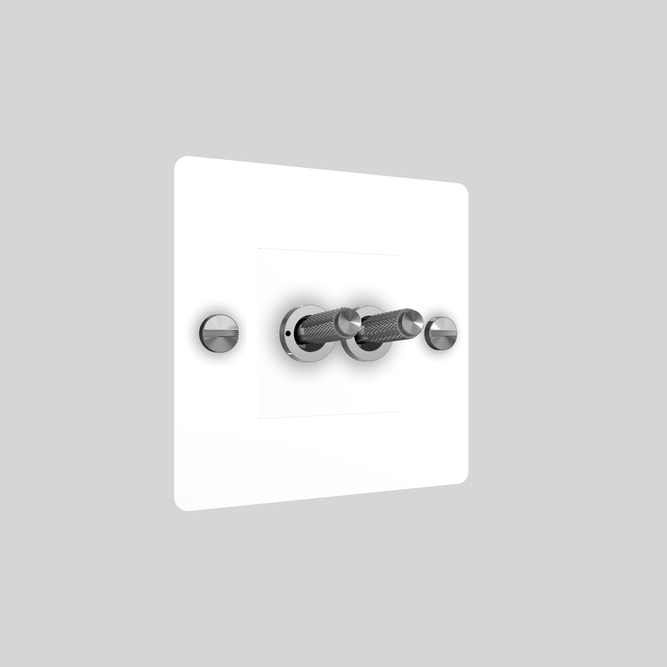 1G DOUBLE TOGGLE / WITHOUT LOGO / WHITE / STEEL