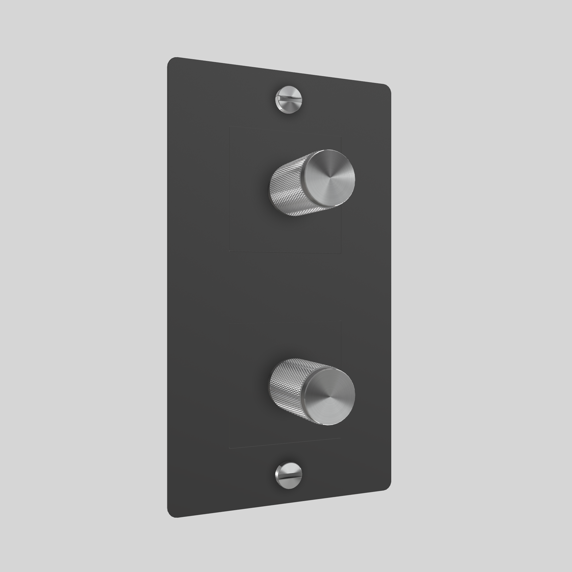 2G DIMMER / VERTICAL / 250W / WITHOUT LOGO / BLACK / STEEL