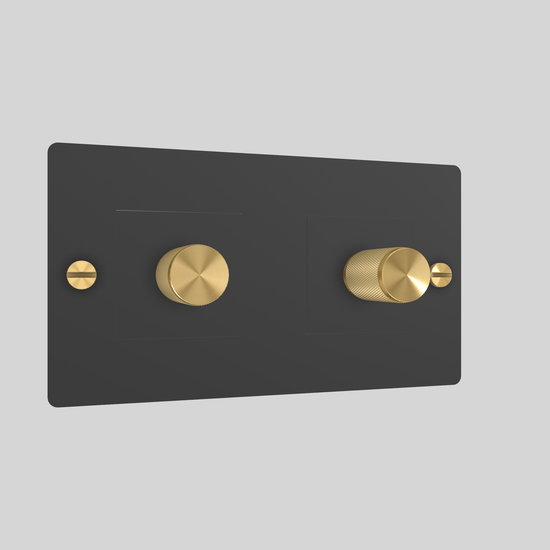 2G DIMMER / CROSS / 250W / WITHOUT LOGO / BLACK / BRASS