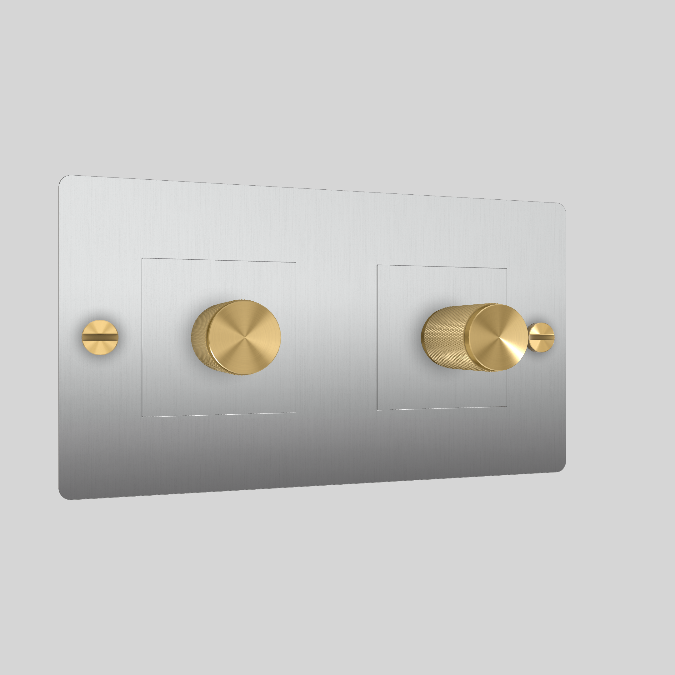 2G DIMMER / CROSS / 250W / WITHOUT LOGO / STEEL / BRASS