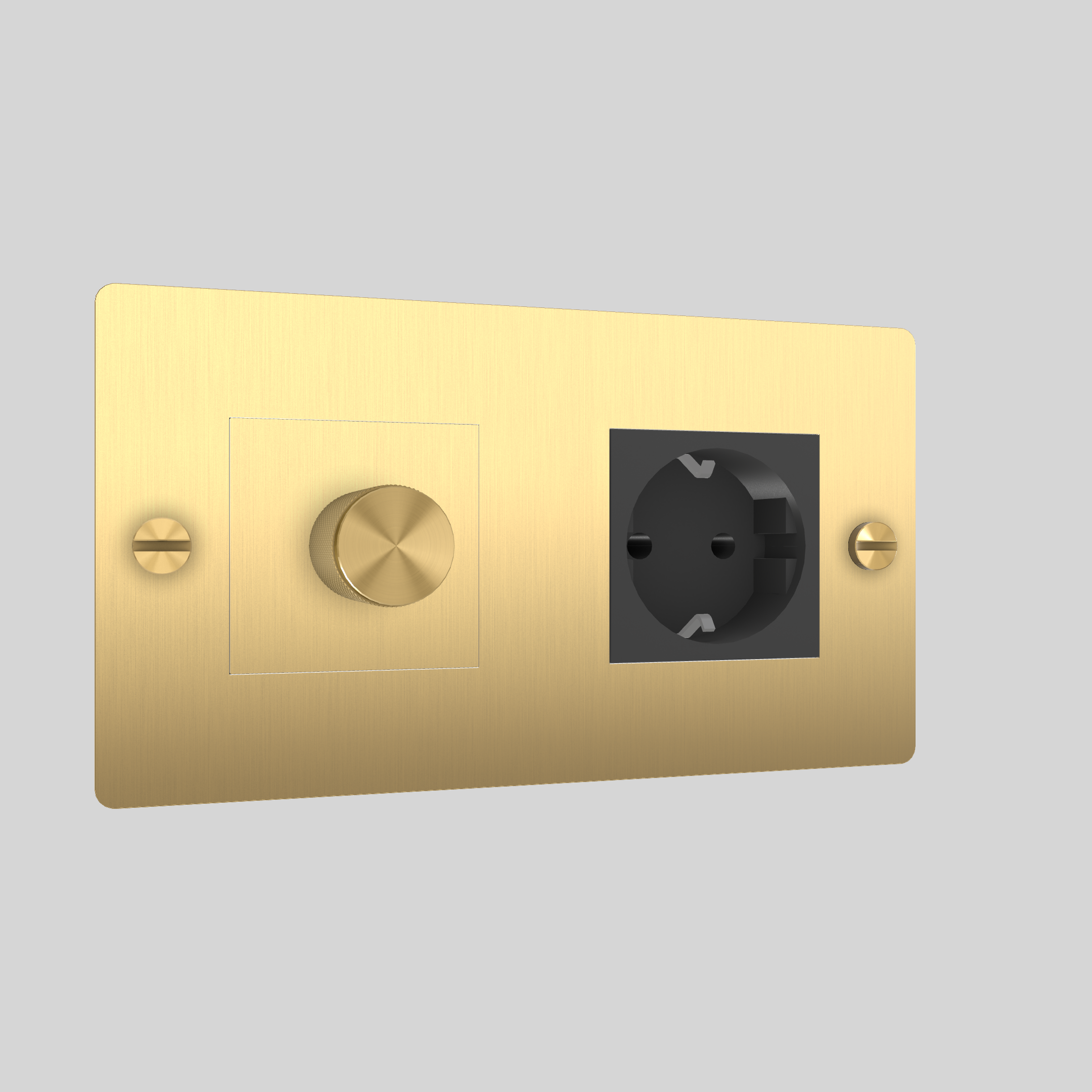 2G DIMMER & SOCKET / CROSS / WITHOUT LOGO / BRASS / BRASS
