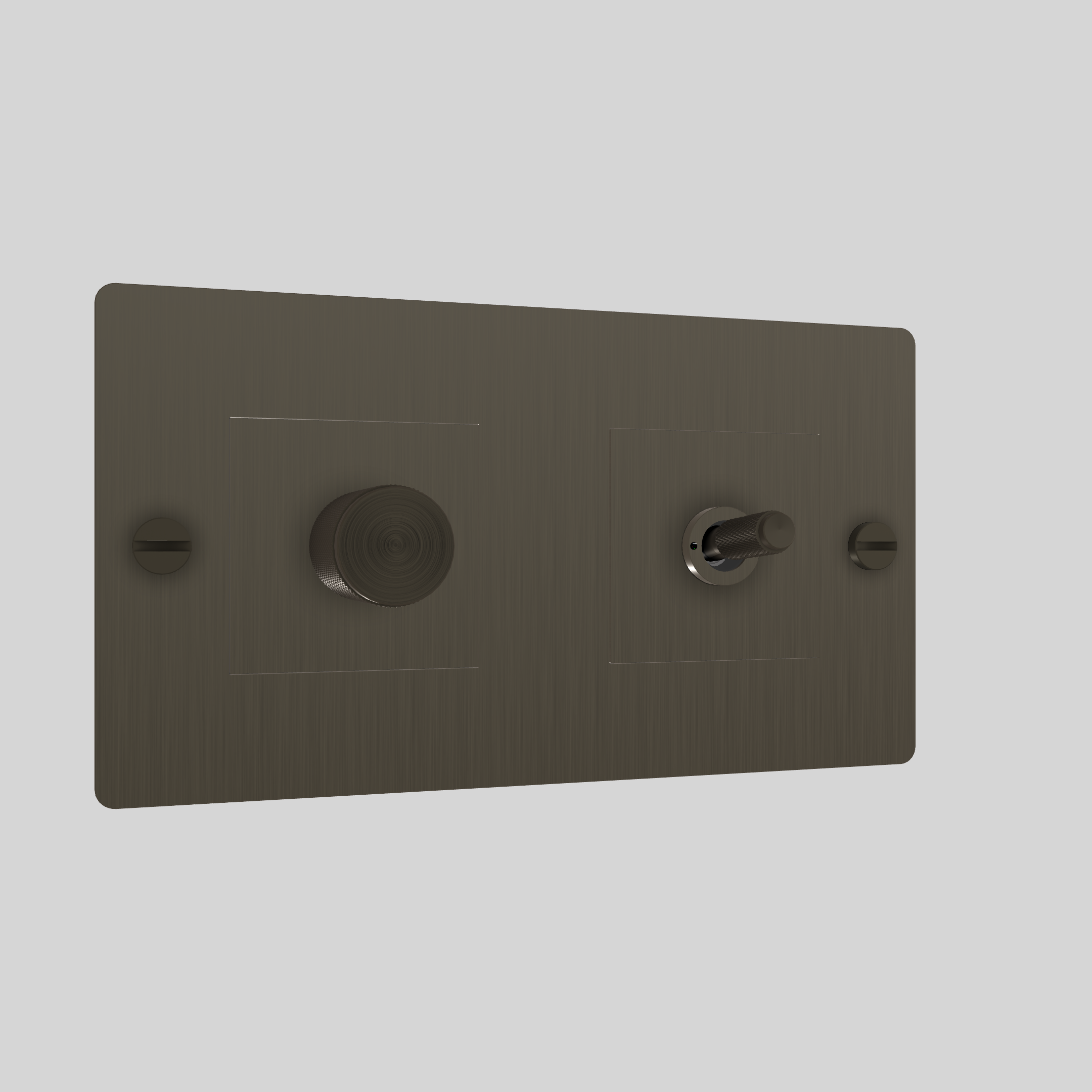 2G TOGGLE & DIMMER / CROSS / WITHOUT LOGO / SMOKED BRONZE / SMOKED BRONZE