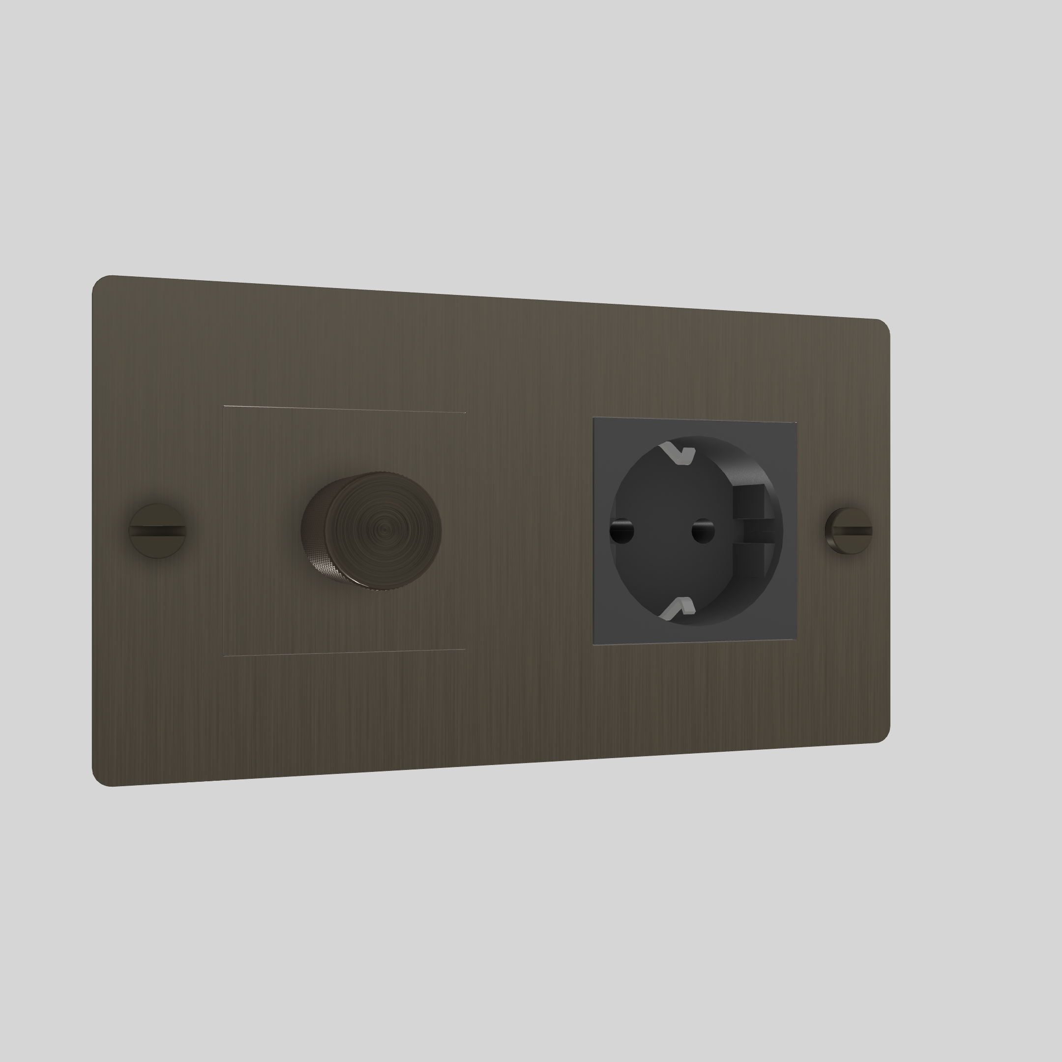 2G DIMMER & SOCKET / CROSS / WITHOUT LOGO / SMOKED BRONZE / SMOKED BRONZE