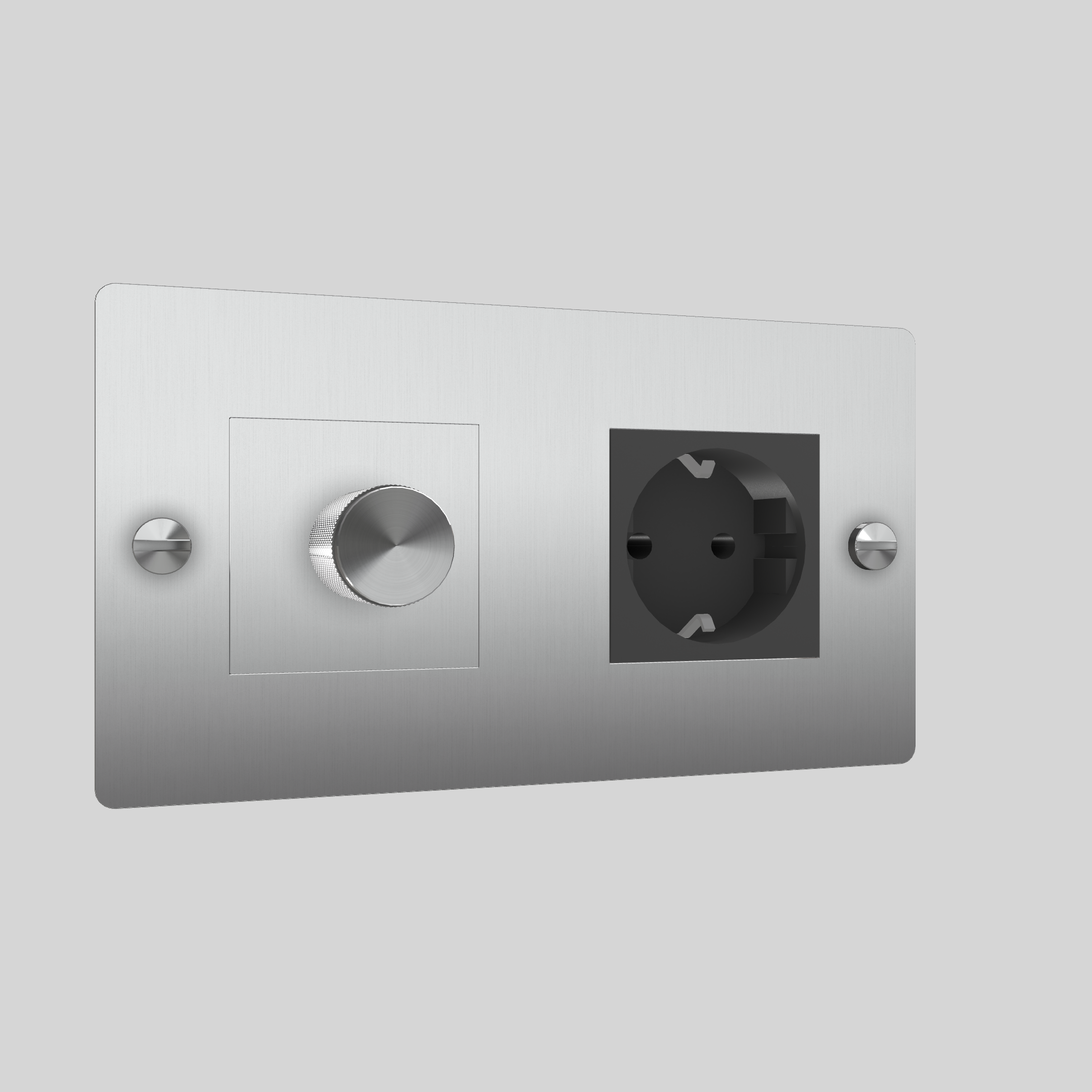 2G DIMMER & SOCKET / CROSS / WITHOUT LOGO / STEEL / STEEL