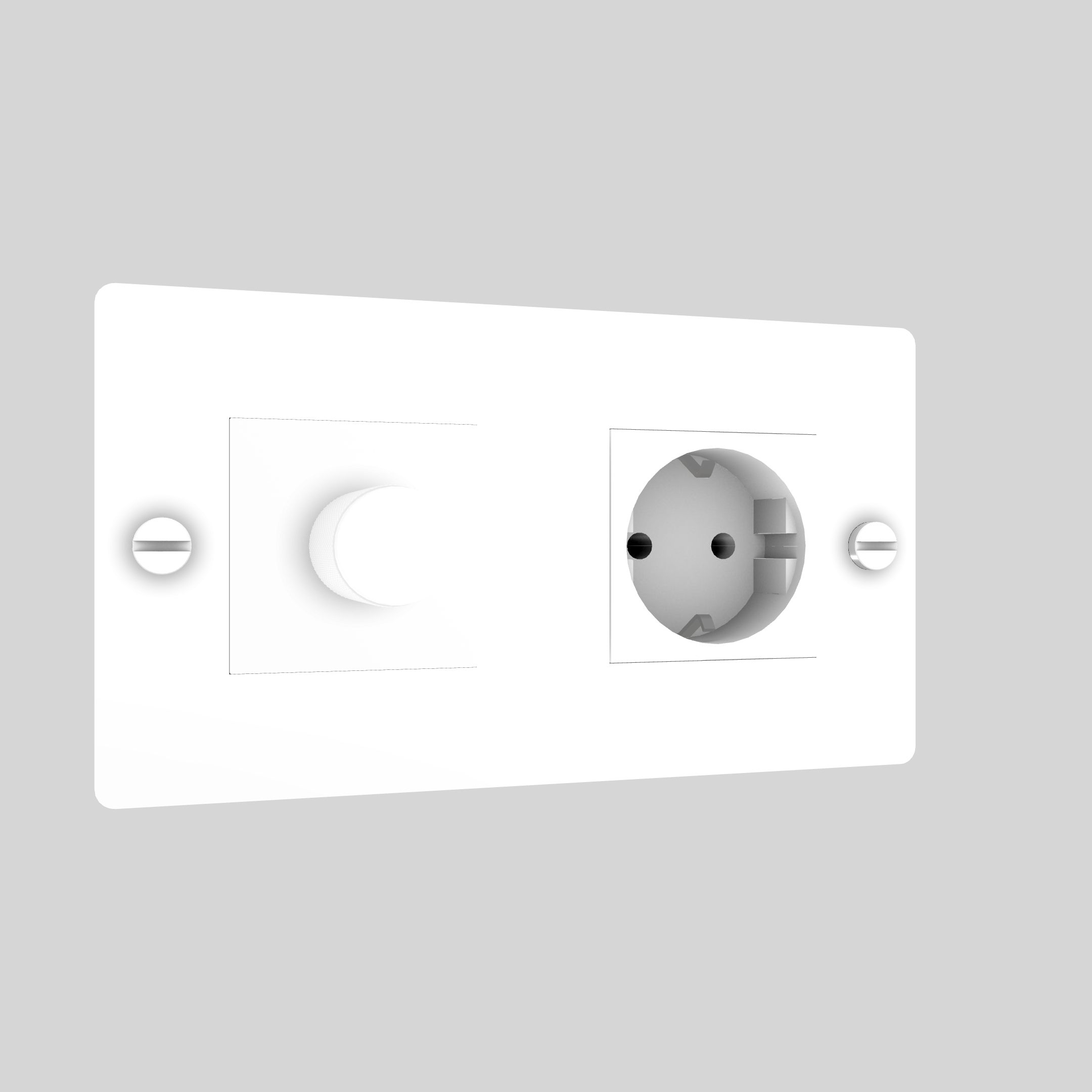 2G DIMMER & SOCKET / CROSS / WITHOUT LOGO / WHITE / WHITE