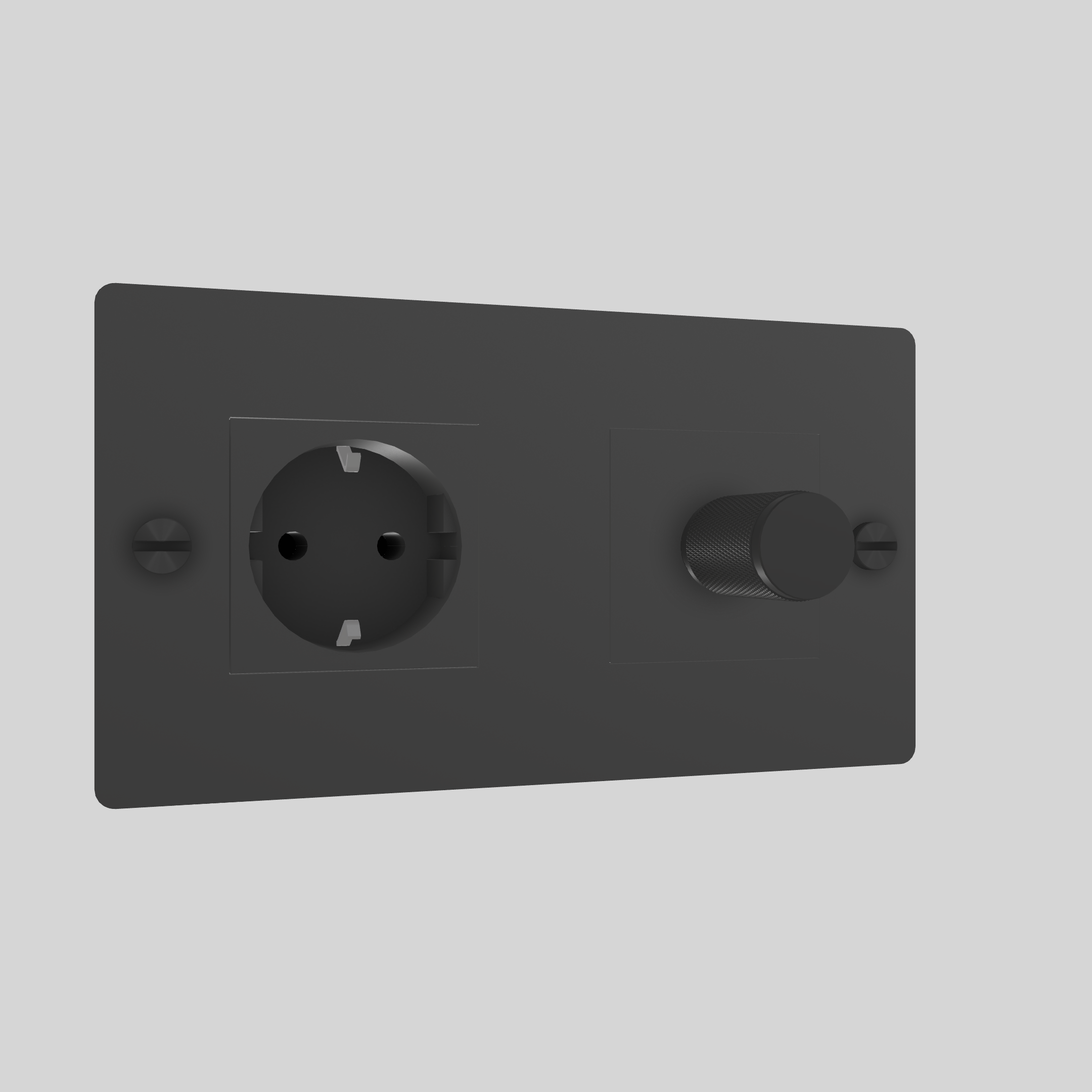 2G DIMMER & SOCKET / CROSS / WITHOUT LOGO / BLACK / BLACK