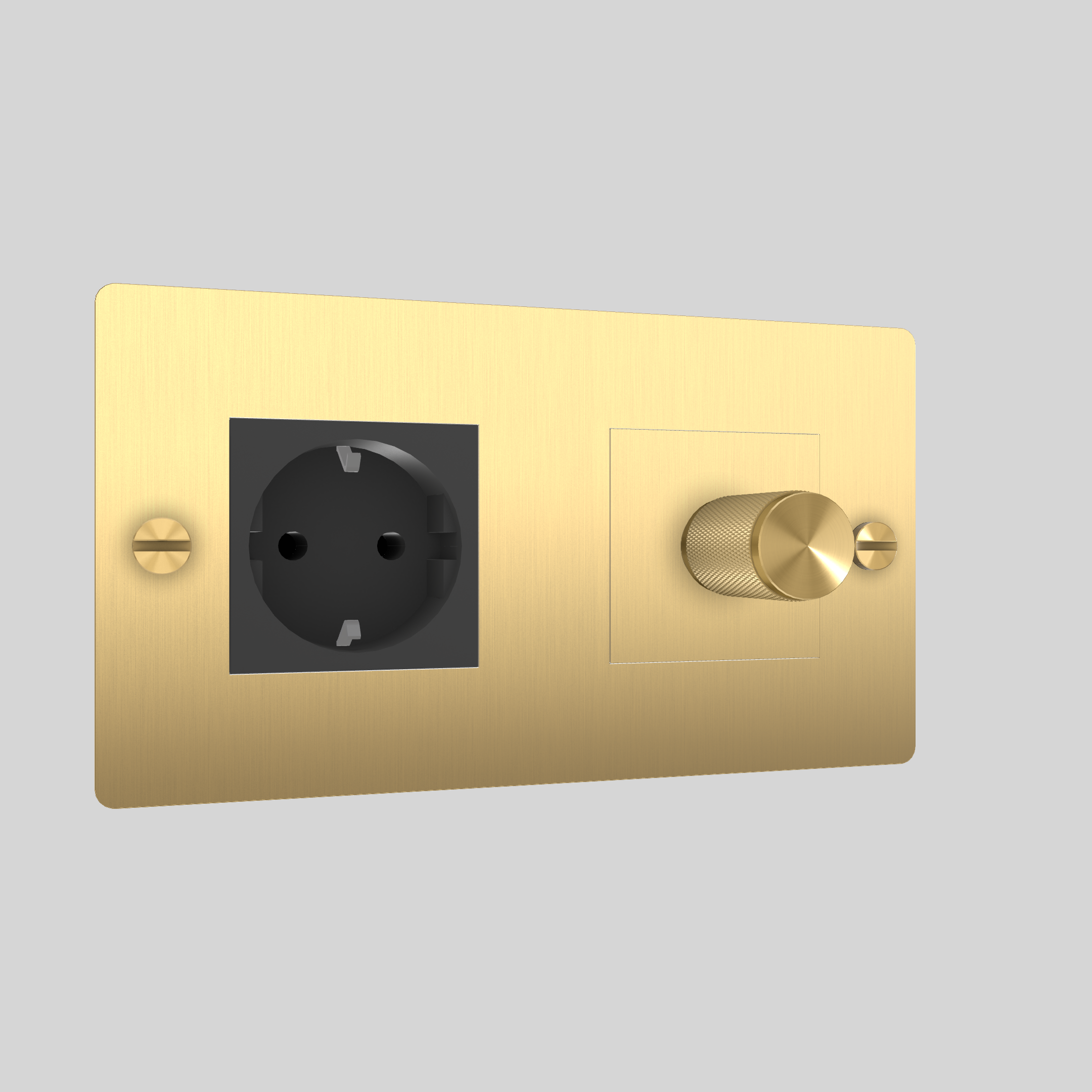 2G DIMMER & SOCKET / CROSS / WITHOUT LOGO / BRASS / BRASS