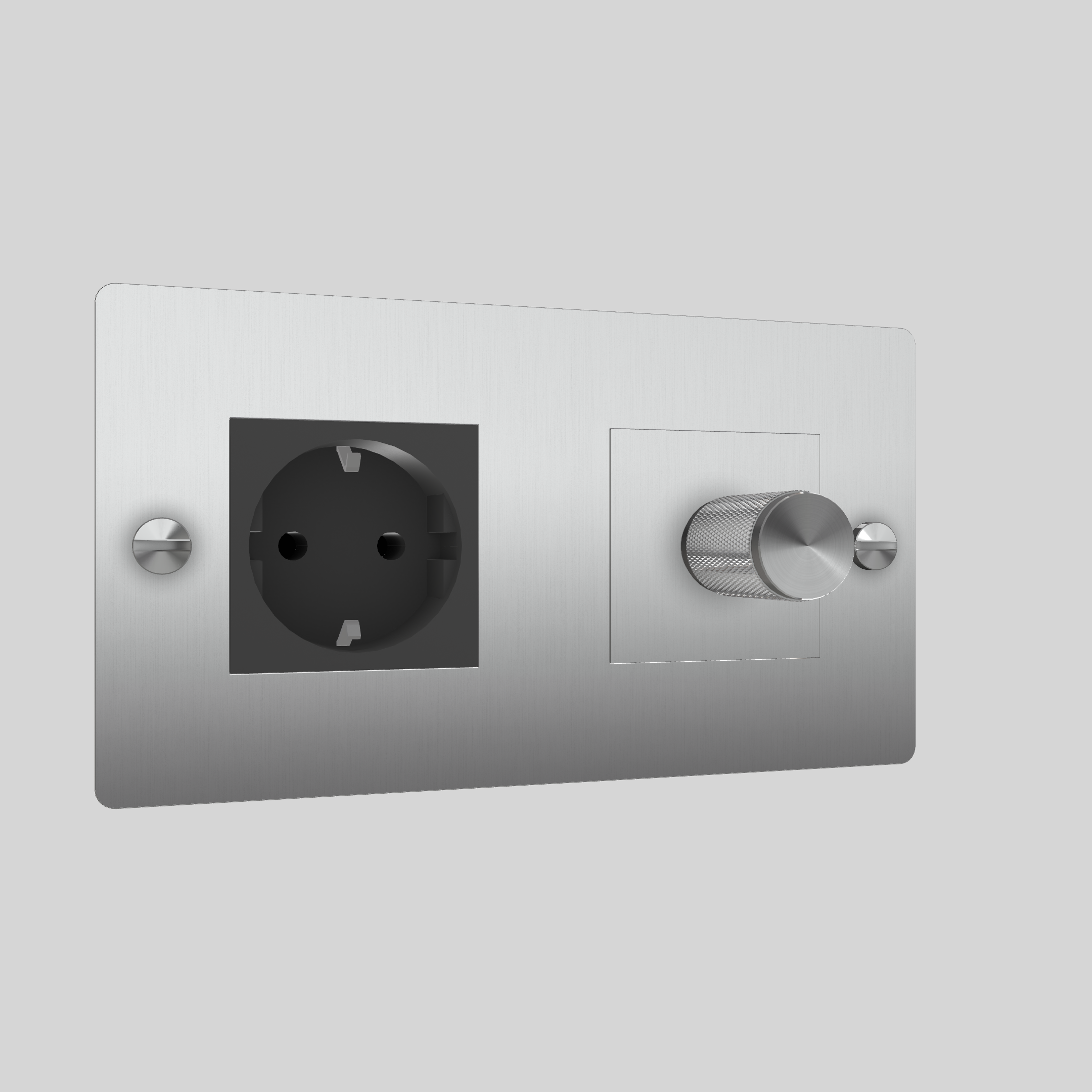2G DIMMER & SOCKET / CROSS / WITHOUT LOGO / STEEL / STEEL