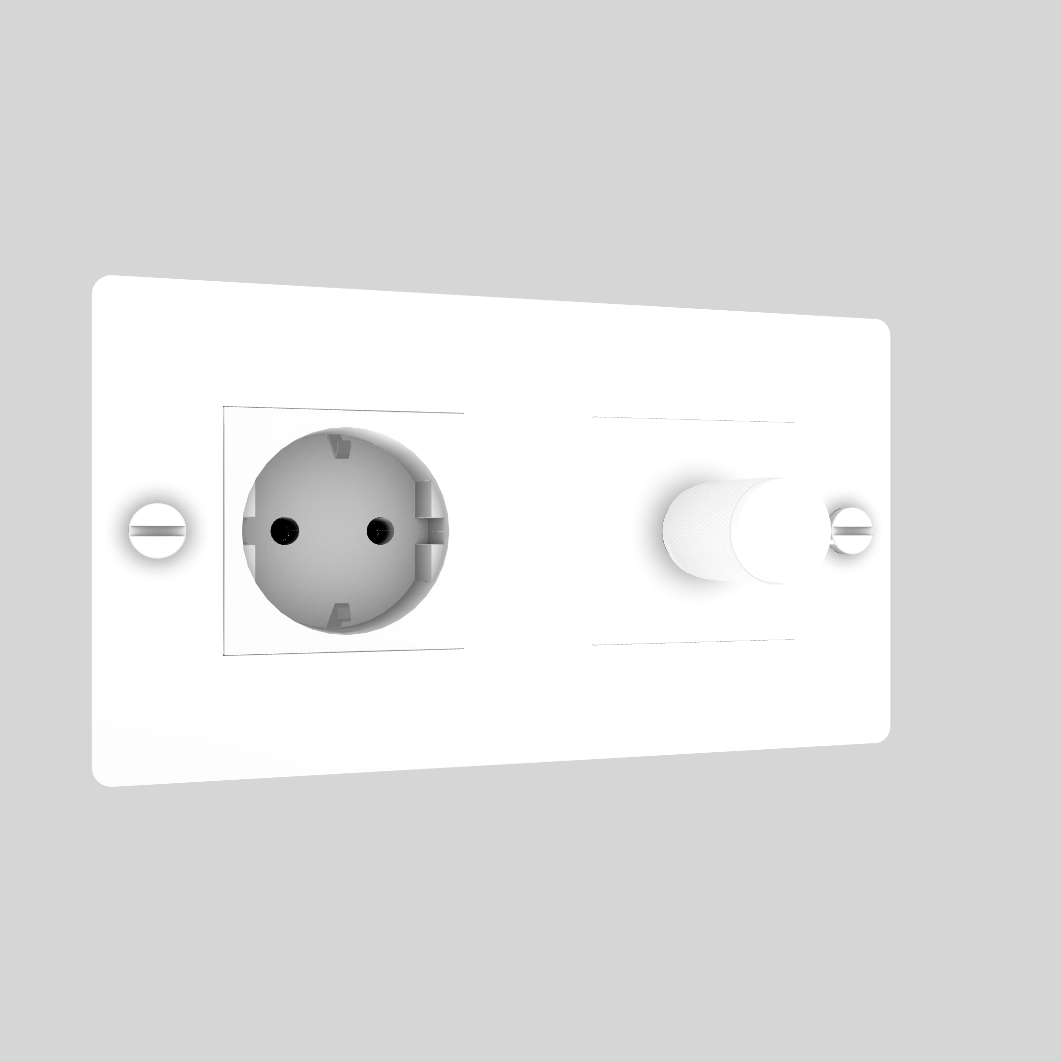 2G DIMMER & SOCKET / CROSS / WITHOUT LOGO / WHITE / WHITE