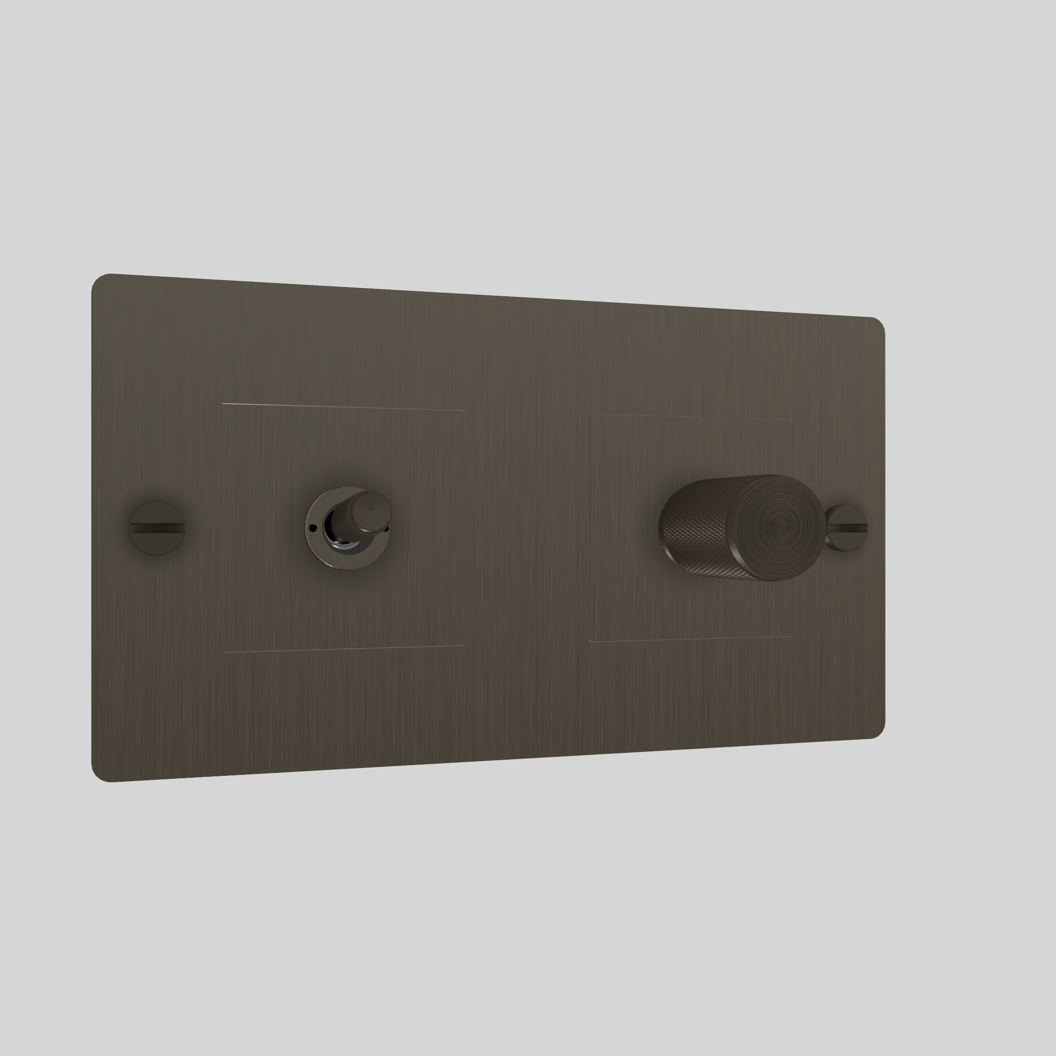 2G TOGGLE & DIMMER / CROSS / WITHOUT LOGO / SMOKED BRONZE / SMOKED BRONZE