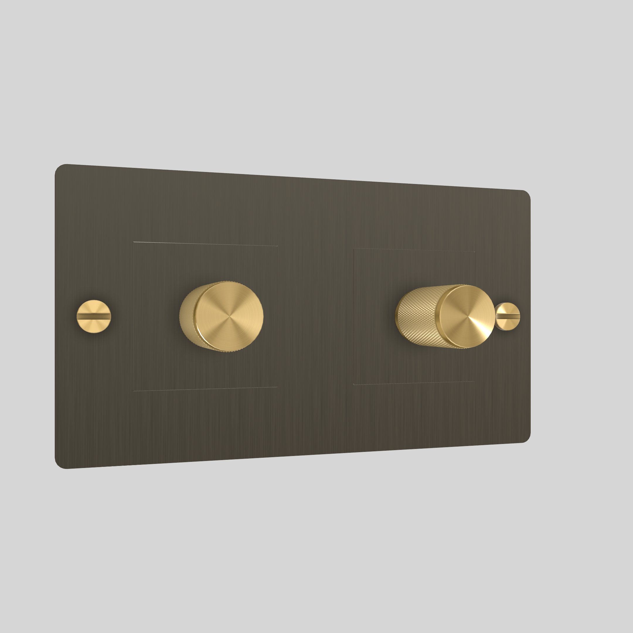 2G DIMMER / CROSS / 250W / WITHOUT LOGO / SMOKED BRONZE / BRASS