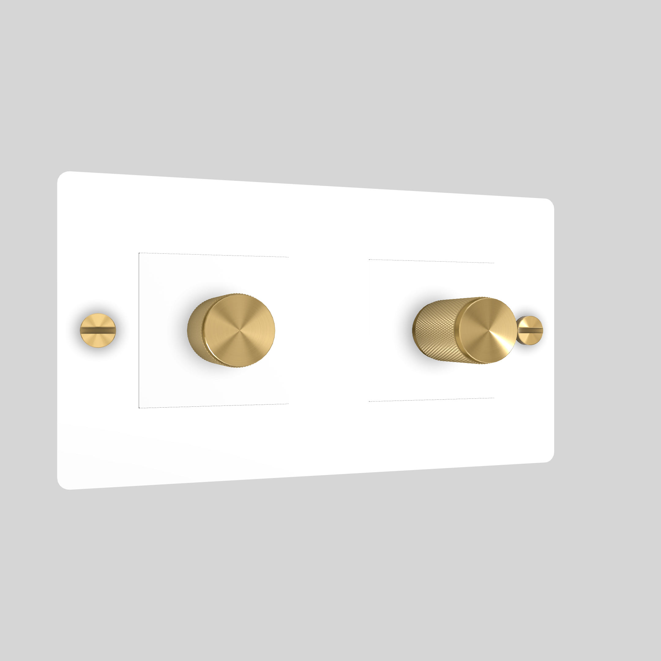 2G DIMMER / CROSS / 250W / WITHOUT LOGO / WHITE / BRASS