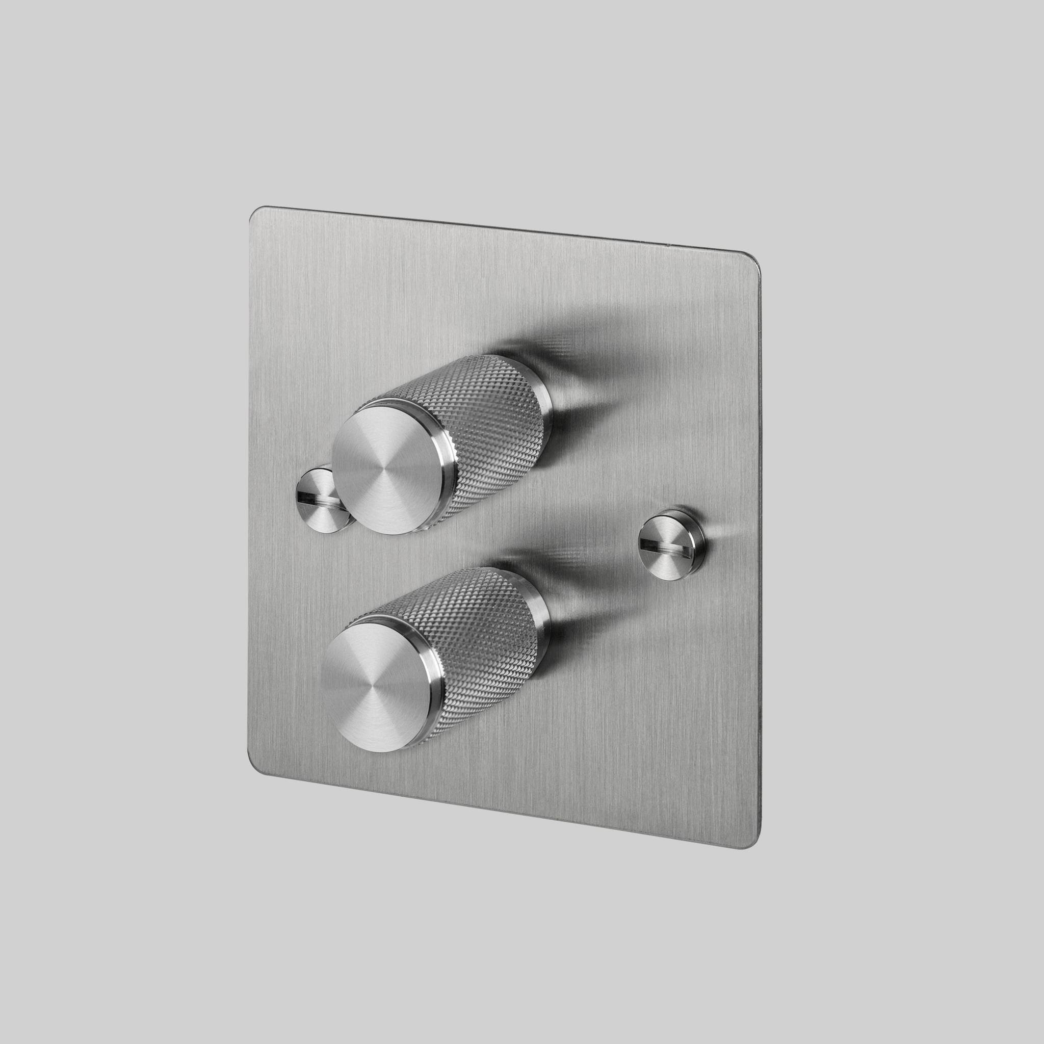 2G DIMMER / 120W / CROSS / STEEL